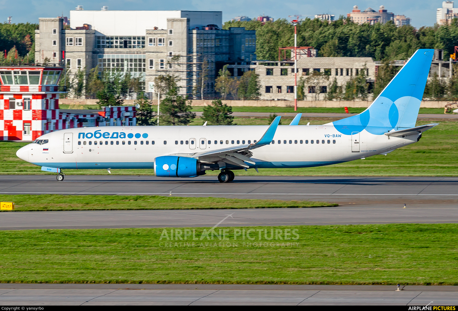 Pobeda VQ-BAW aircraft at St. Petersburg - Pulkovo