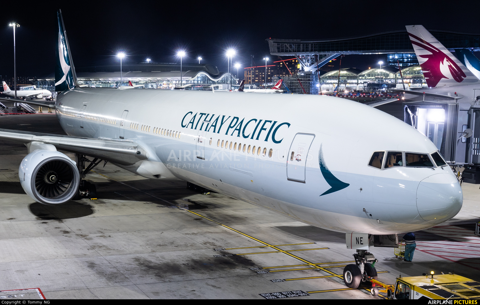 Cathay Pacific B-HNE aircraft at HKG - Chek Lap Kok Intl