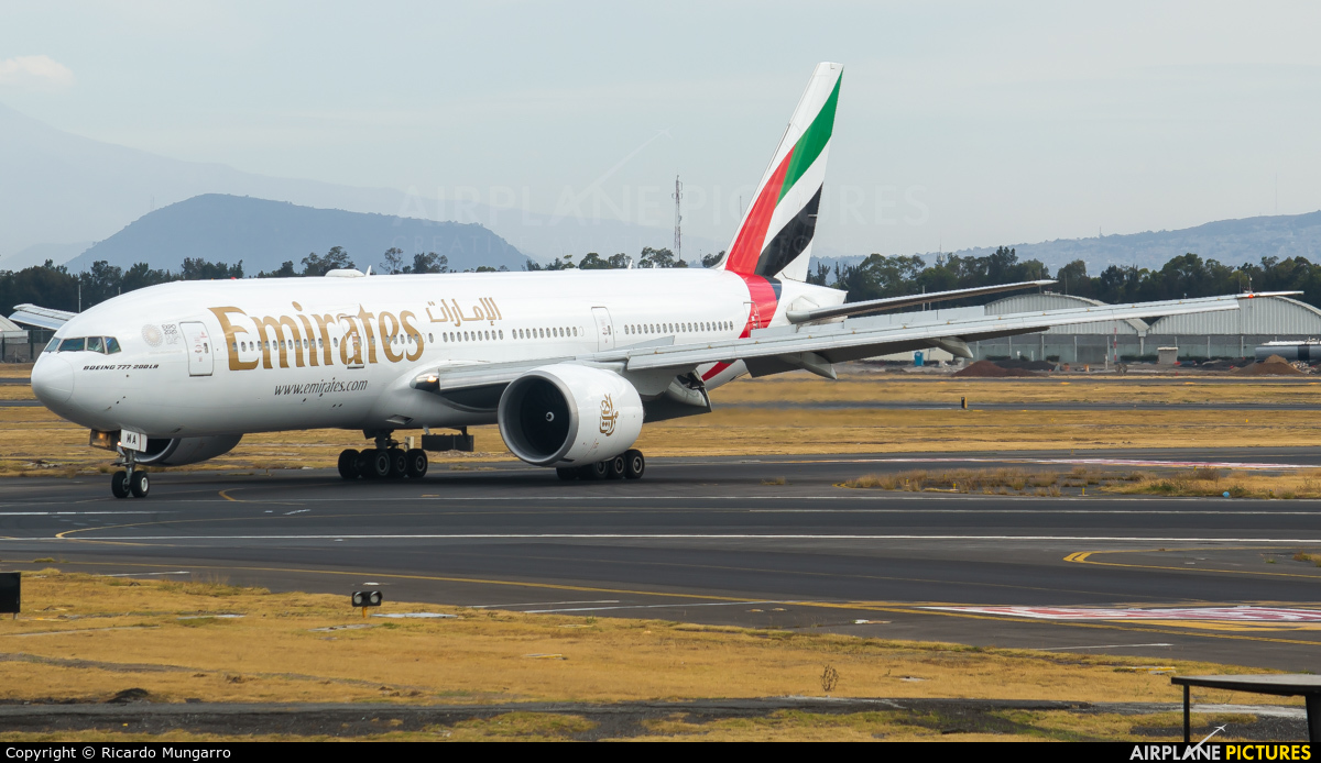 Emirates Airlines A6-EWA aircraft at Mexico City - Licenciado Benito Juarez Intl
