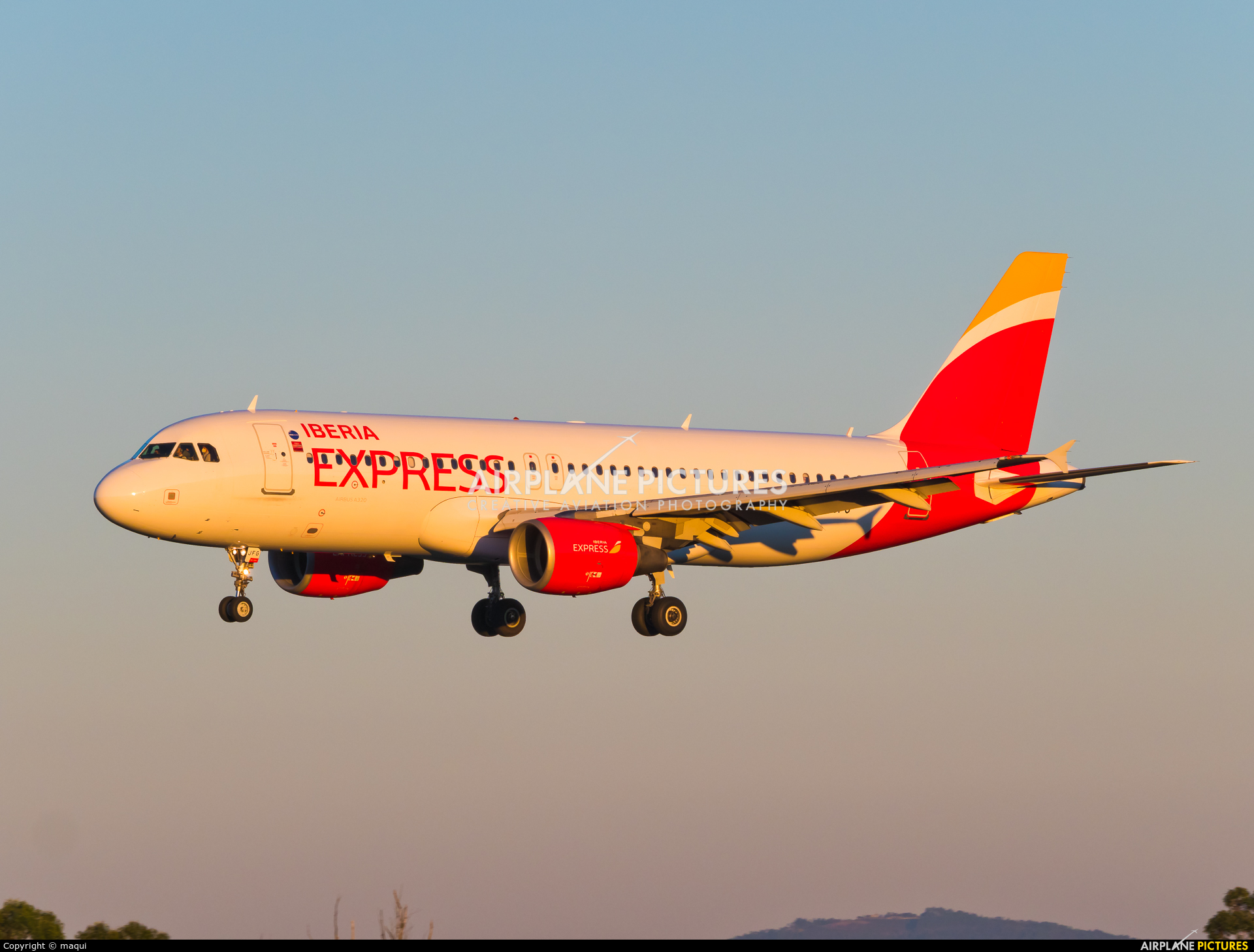 Iberia Express EC-JFG aircraft at Santiago de Compostela