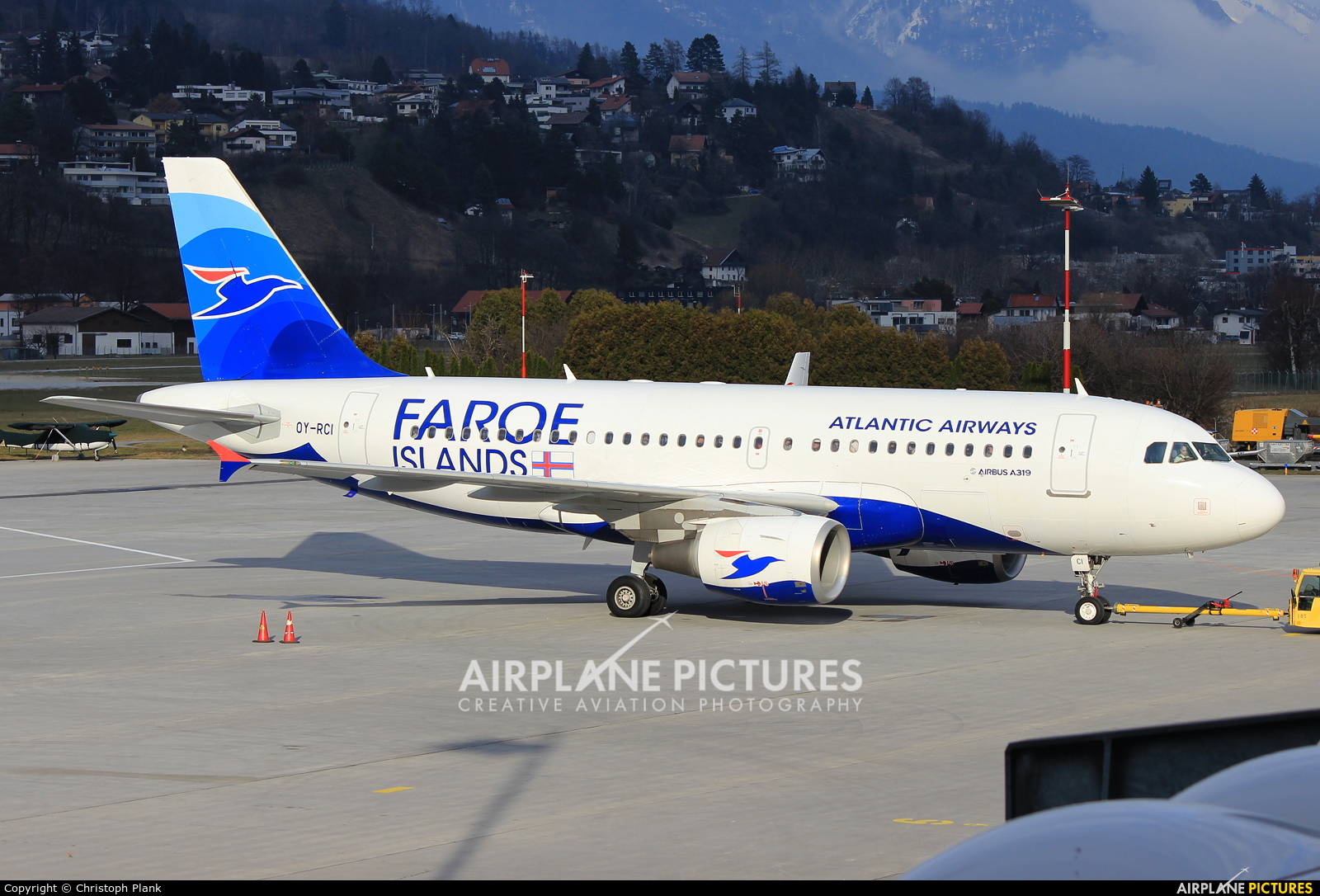 Atlantic Airways OY-RCI aircraft at Innsbruck