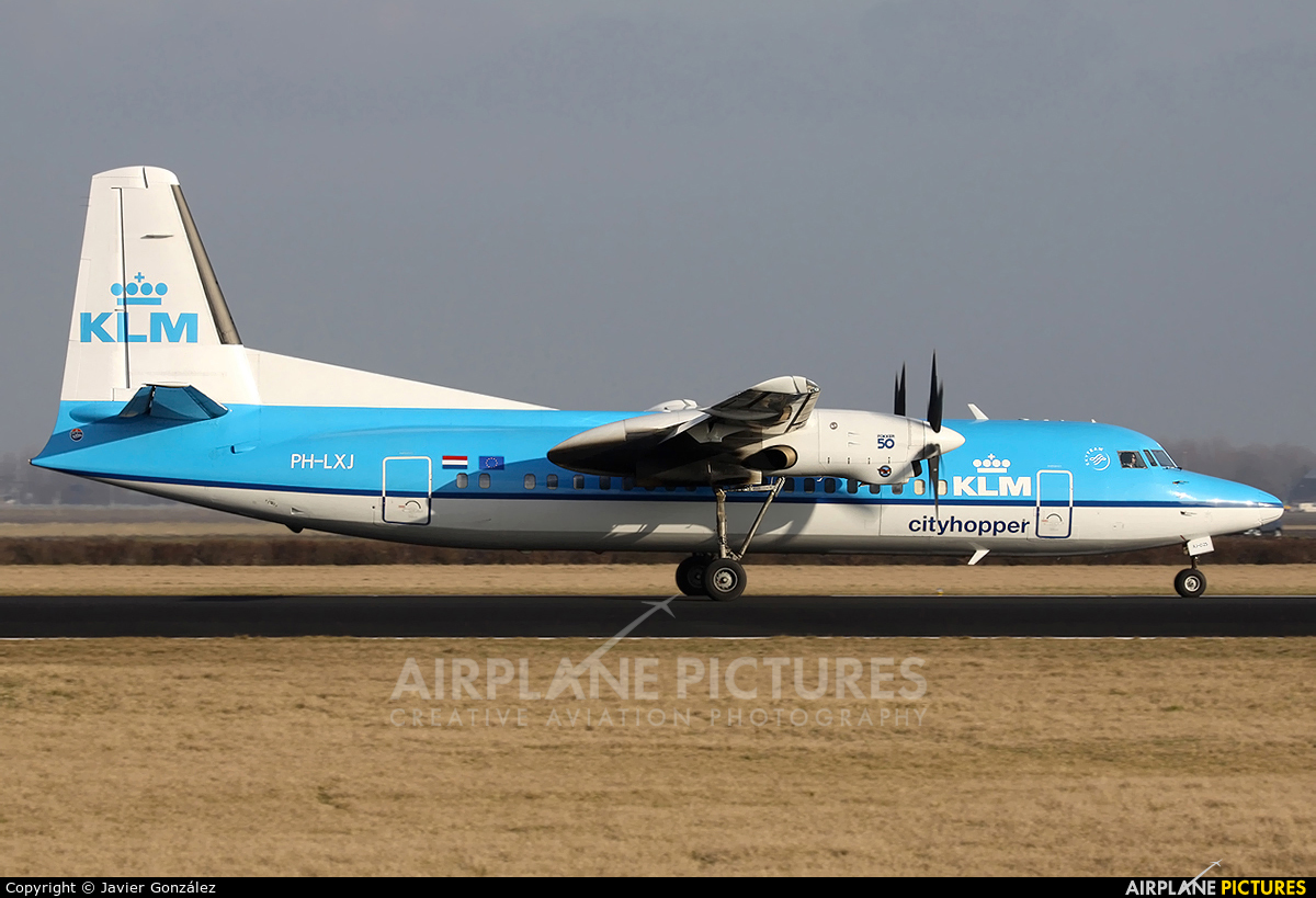 KLM Cityhopper PH-LXJ aircraft at Amsterdam - Schiphol
