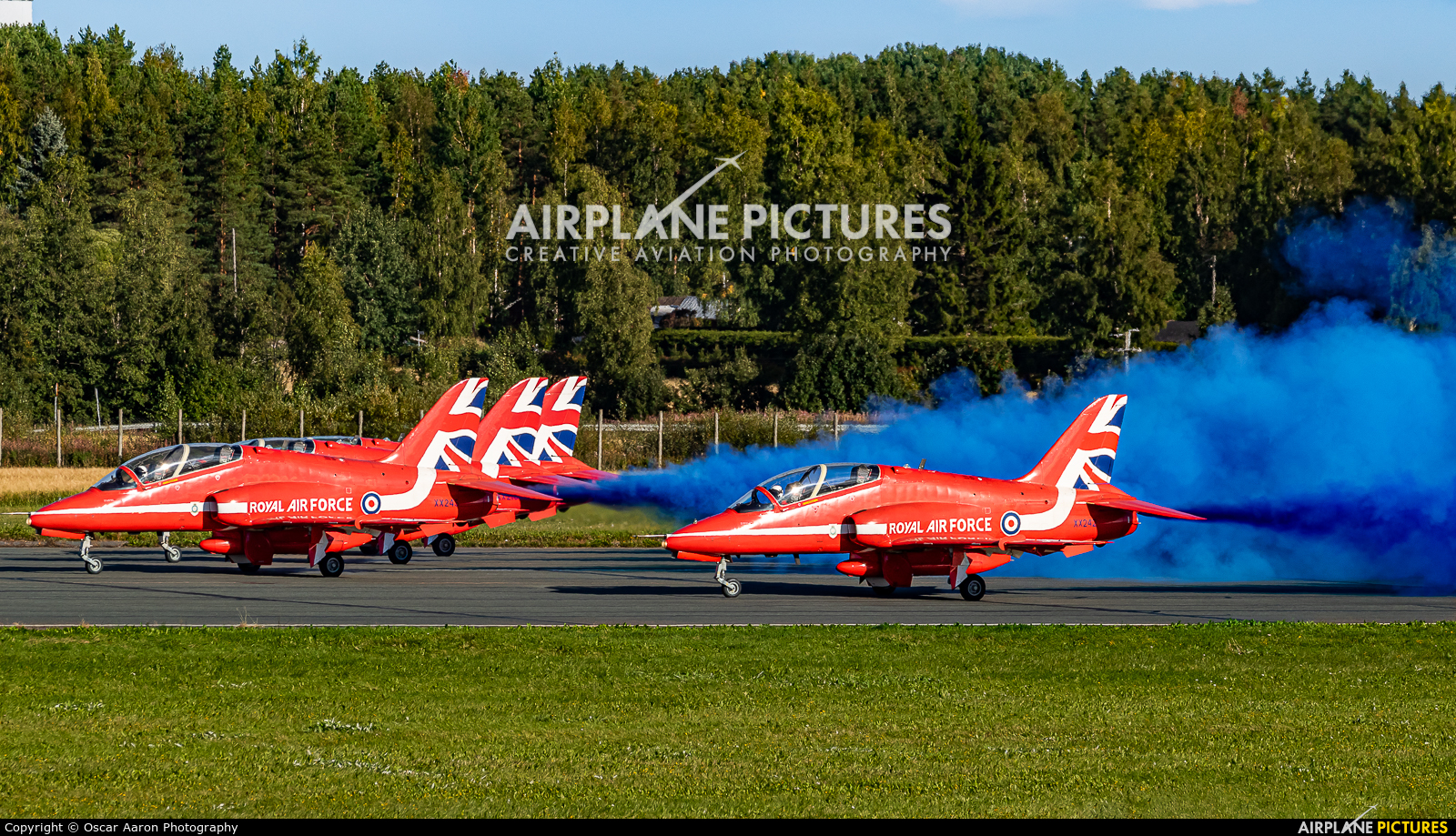 Royal Air Force "Red Arrows" XX245 aircraft at Kauhava