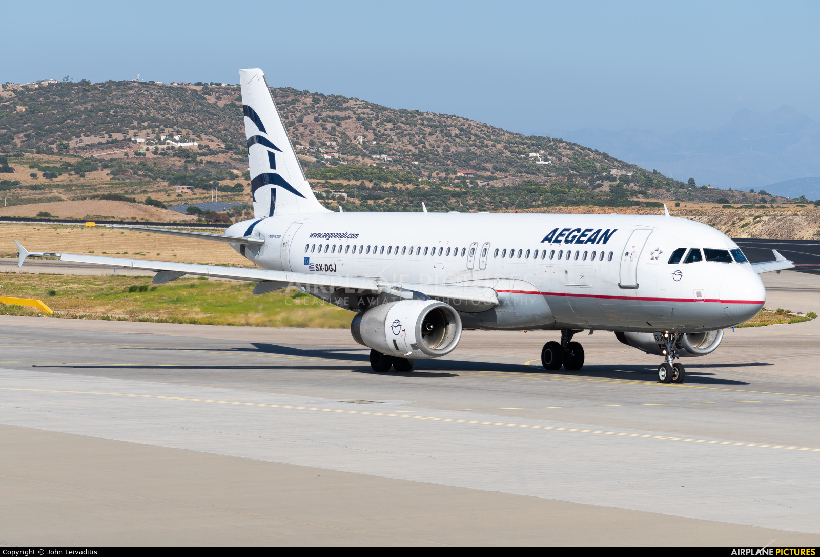 Aegean Airlines SX-DGJ aircraft at Athens - Eleftherios Venizelos