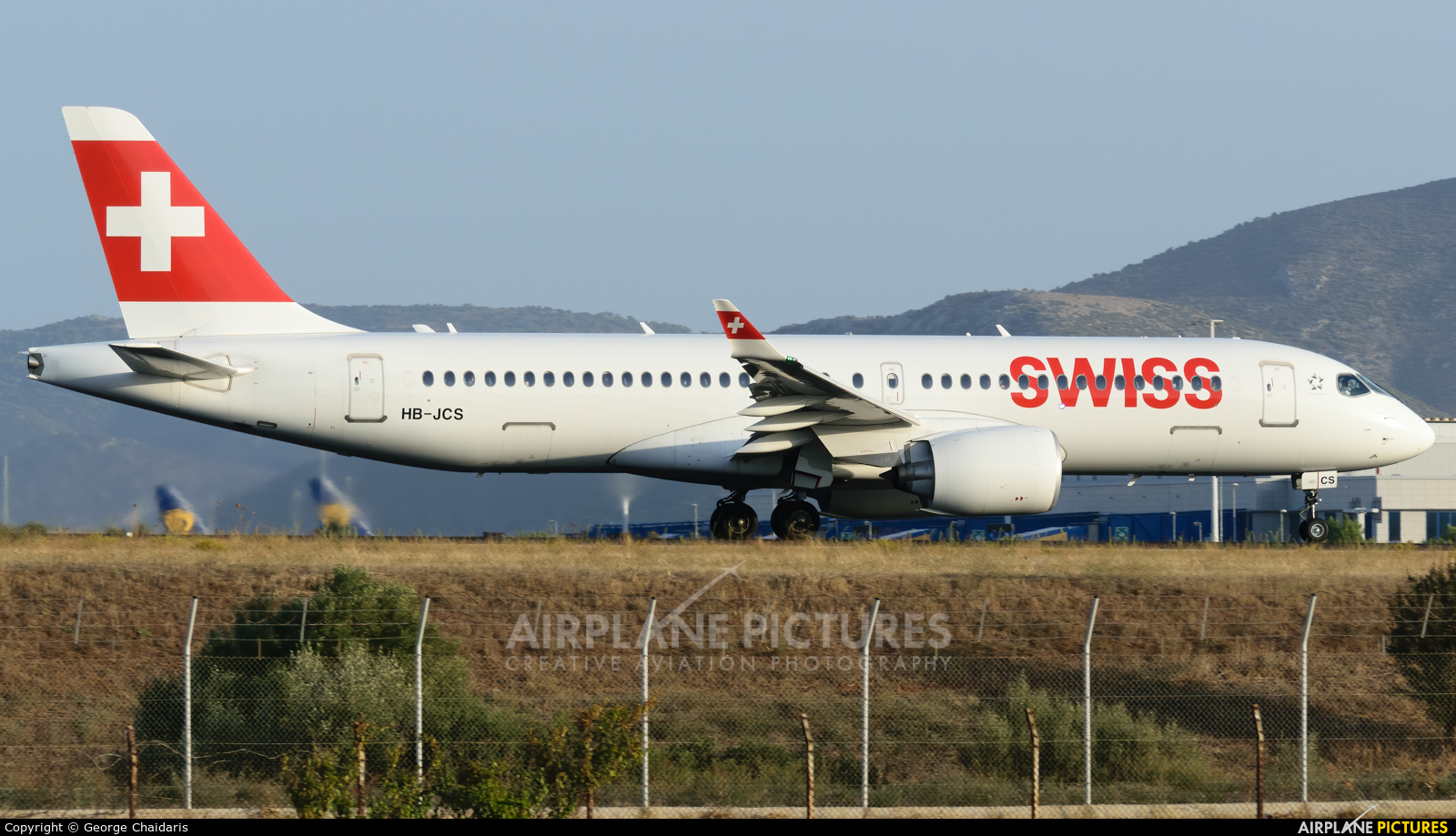 Swiss HB-JCS aircraft at Athens - Eleftherios Venizelos