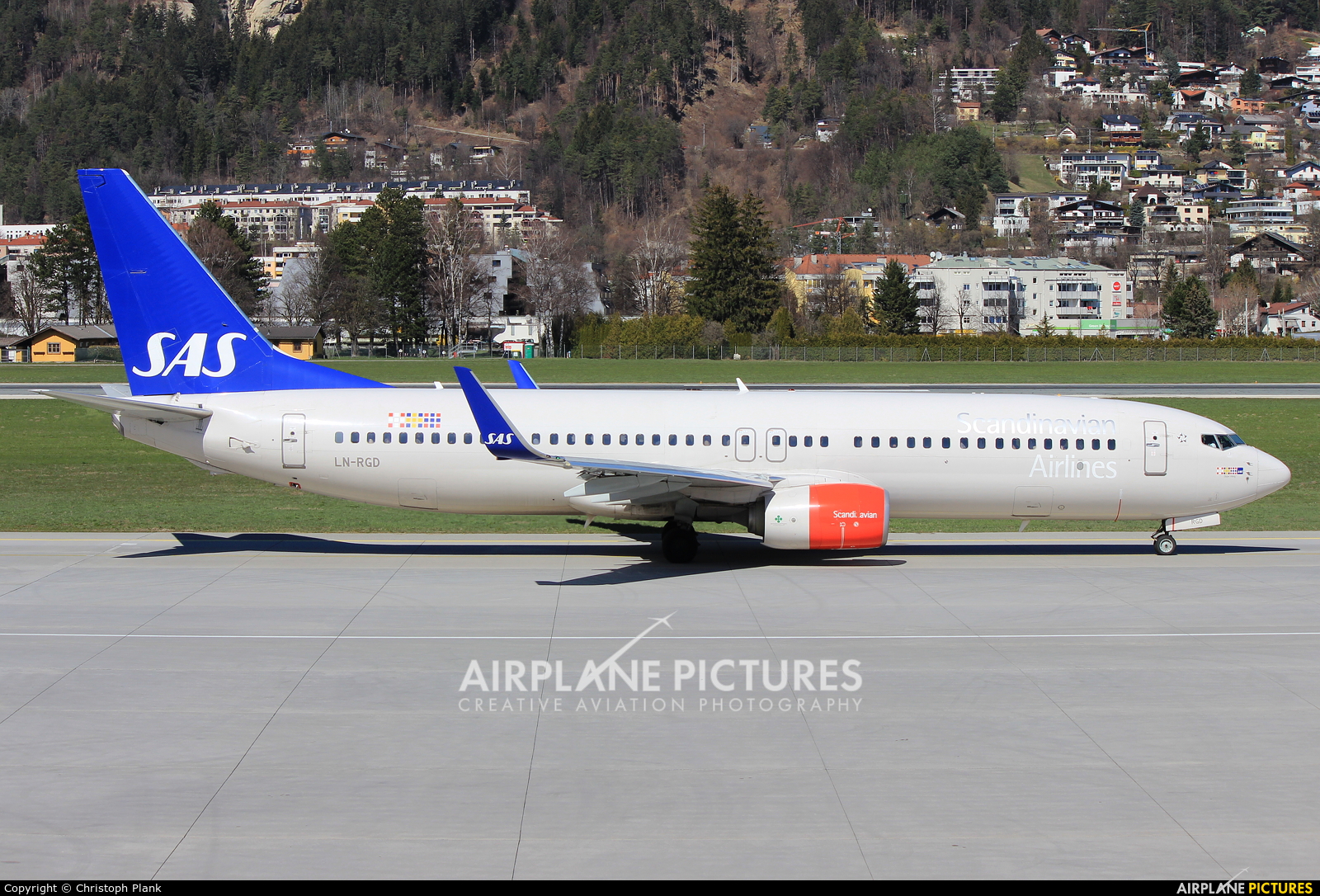 SAS - Scandinavian Airlines LN-RGD aircraft at Innsbruck