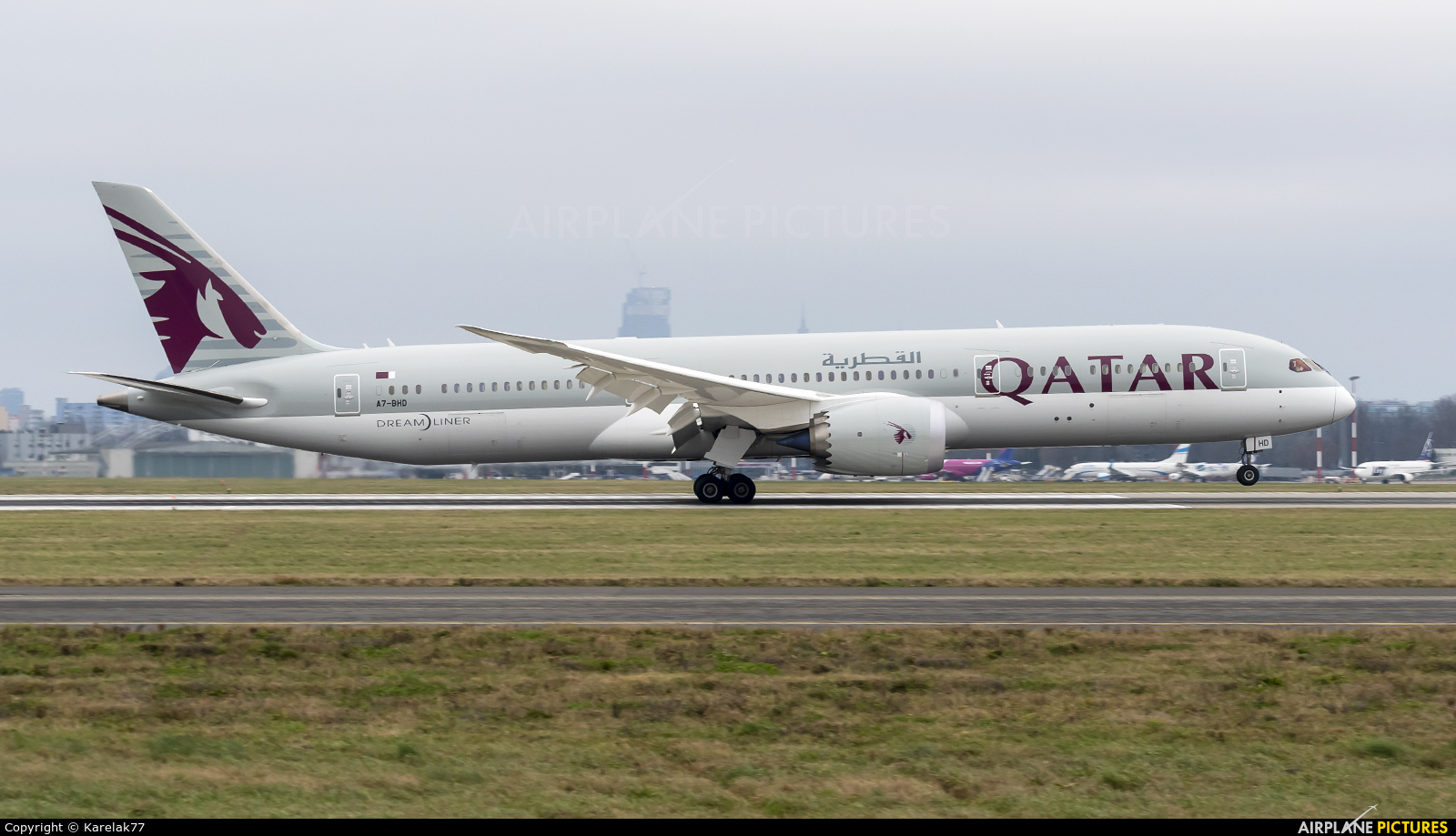 Qatar Airways A7-BHD aircraft at Warsaw - Frederic Chopin
