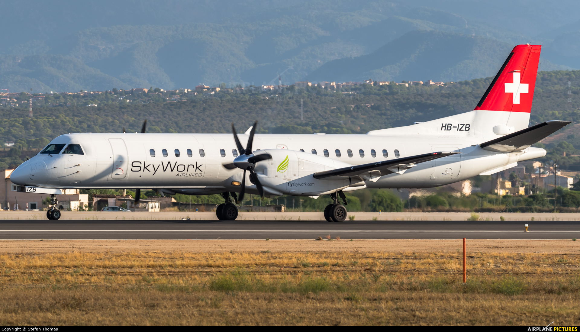 Sky Work Airlines HB-IZB aircraft at Palma de Mallorca