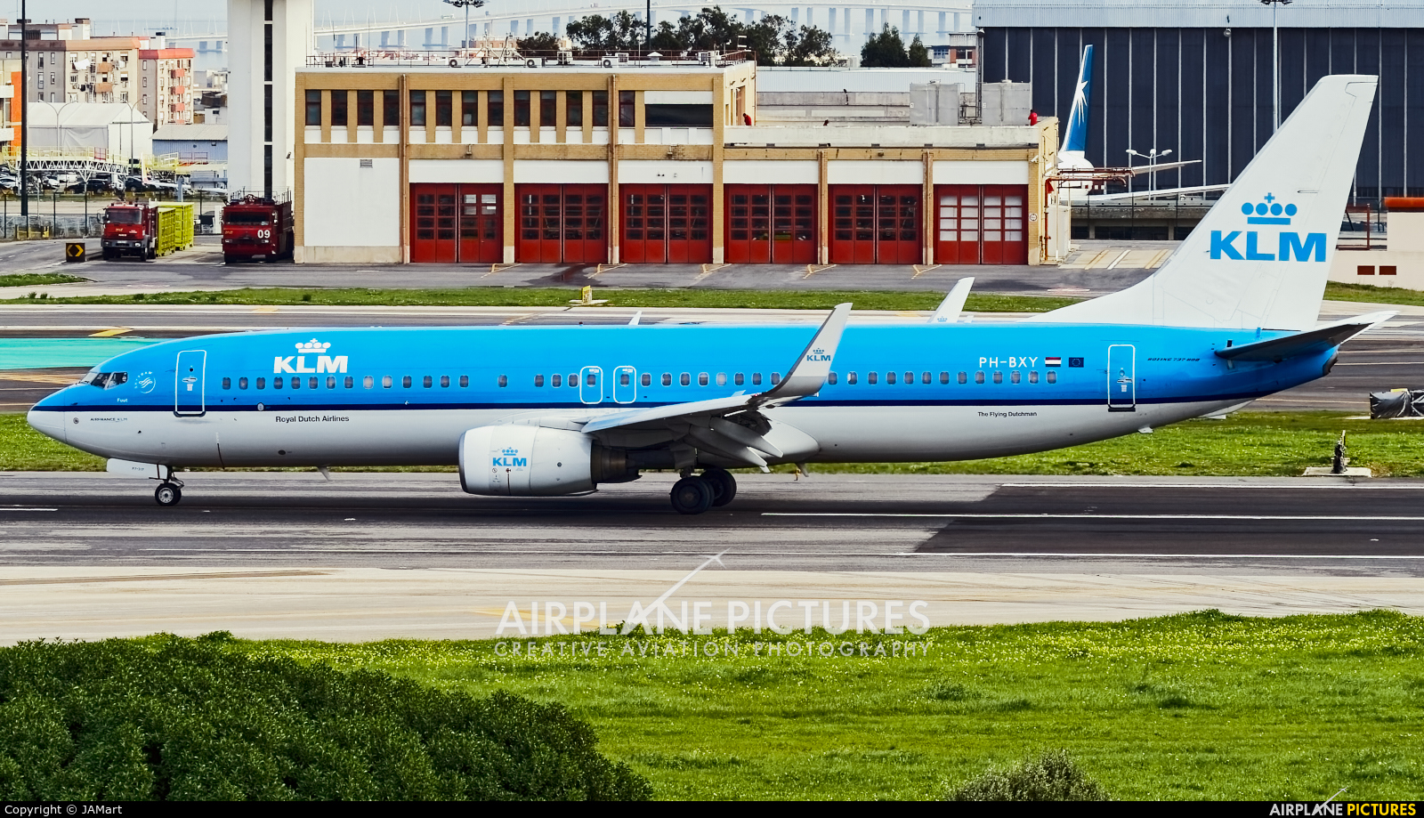 KLM PH-BXY aircraft at Lisbon