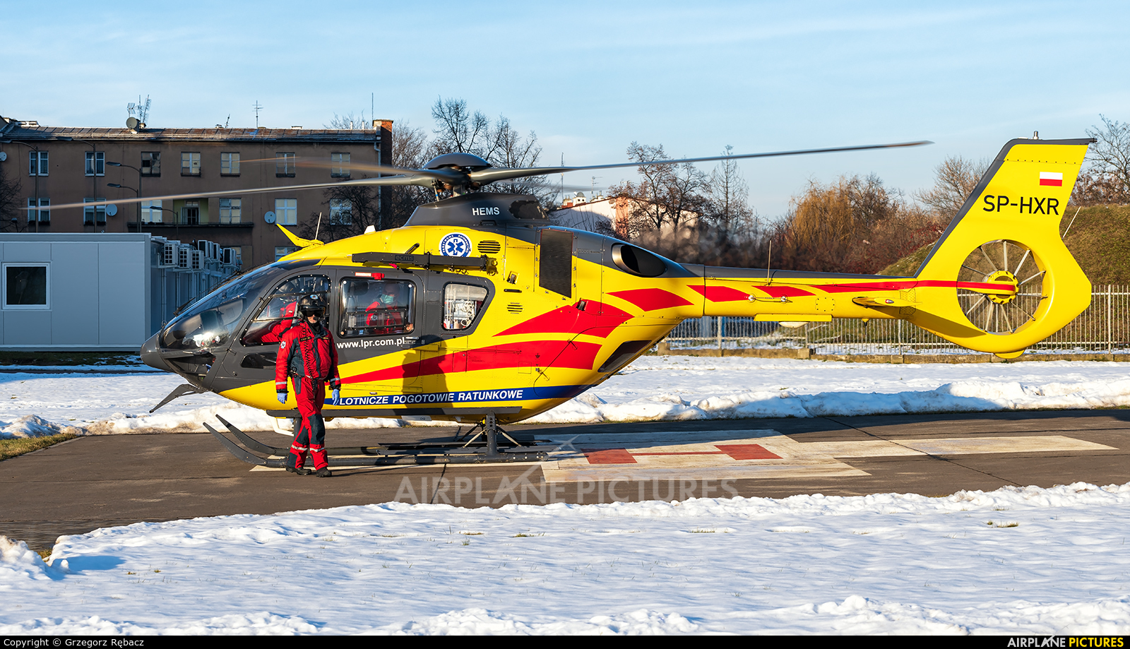 Polish Medical Air Rescue - Lotnicze Pogotowie Ratunkowe SP-HXR aircraft at Kraków / Specialist Hospital Narutowicz