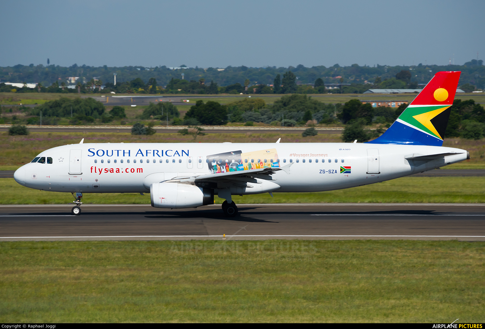 South African Airways ZS-SZA aircraft at Johannesburg - OR Tambo Intl