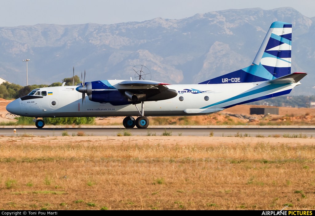 Vulkan Air UR-CQE aircraft at Palma de Mallorca