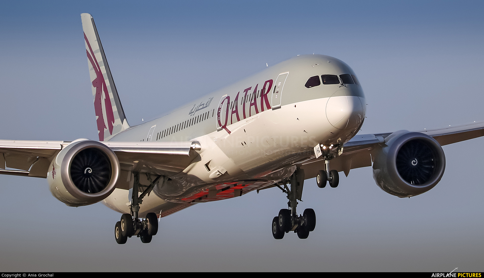 Qatar Airways A7-BHG aircraft at Warsaw - Frederic Chopin
