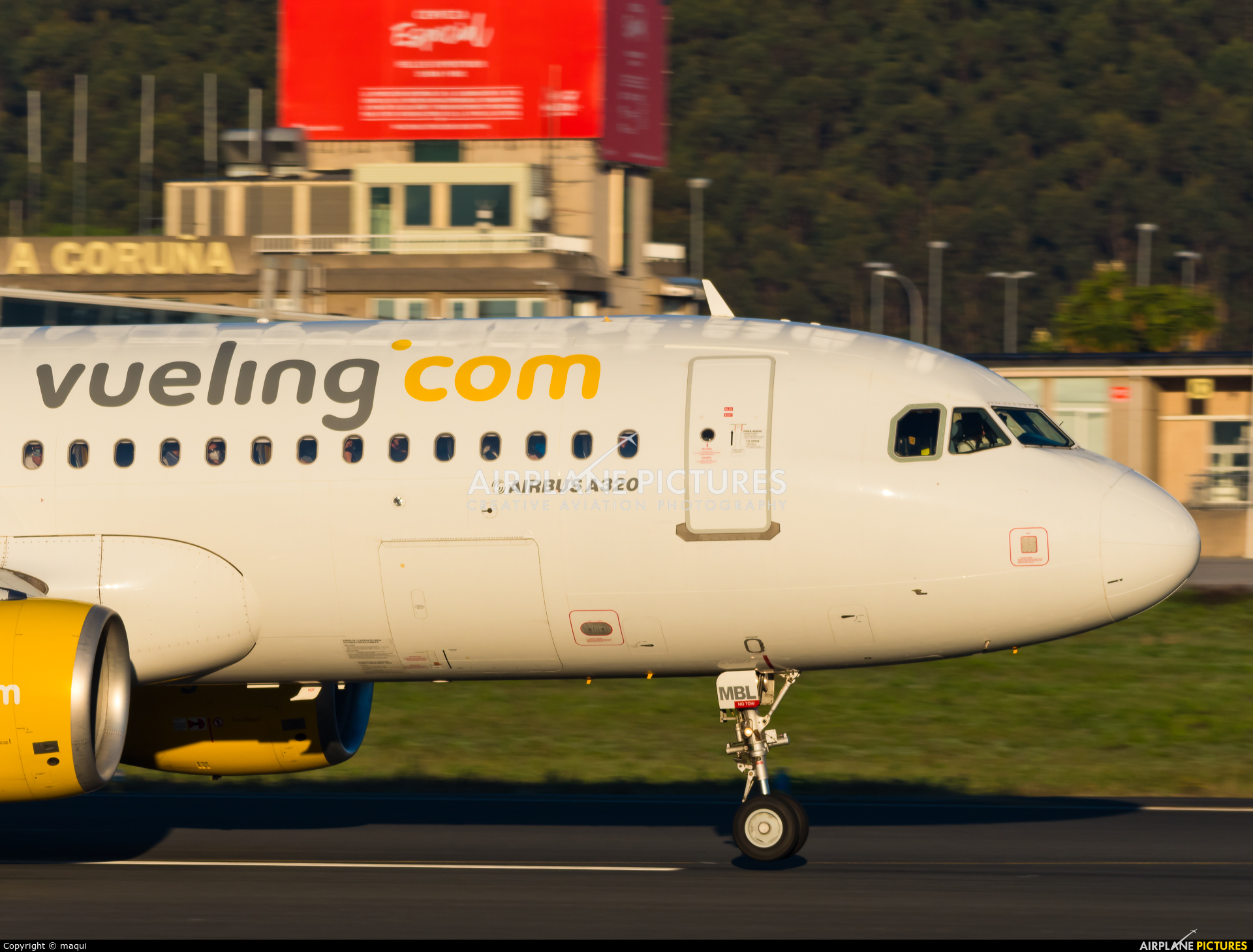 Vueling Airlines EC-MBL aircraft at La Coruña