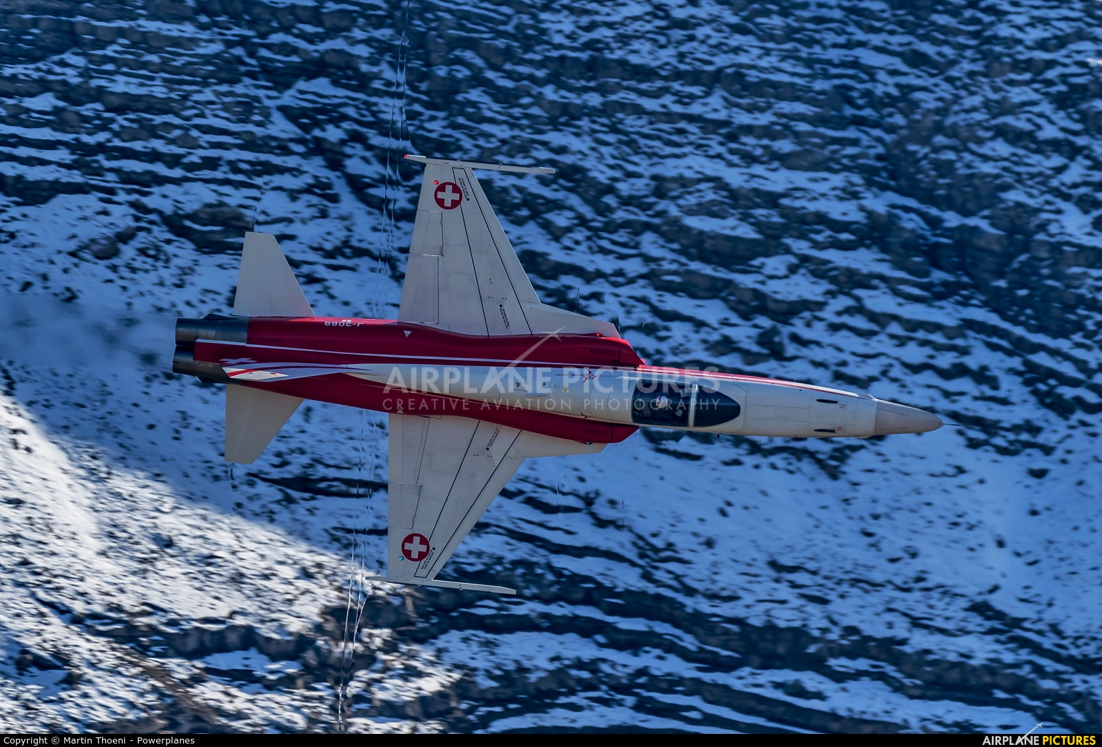 Switzerland - Air Force: Patrouille Suisse J-3088 aircraft at Axalp - Ebenfluh Range