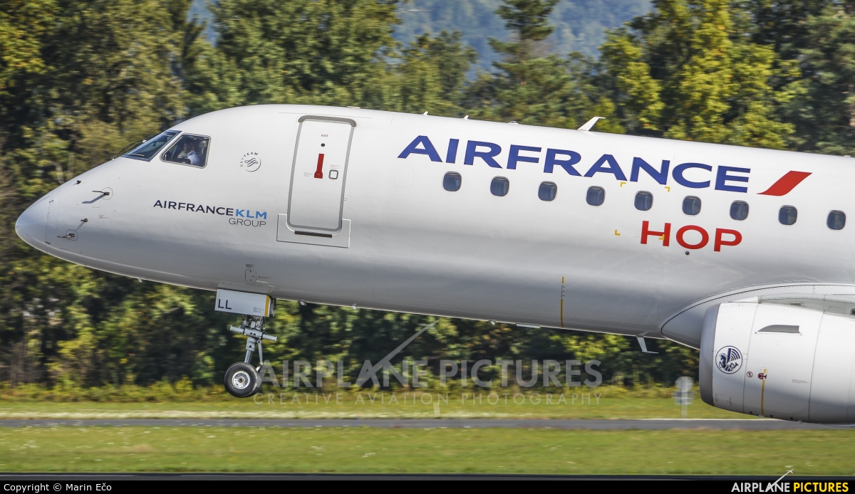 Air France - Hop! F-HBLL aircraft at Ljubljana - Brnik