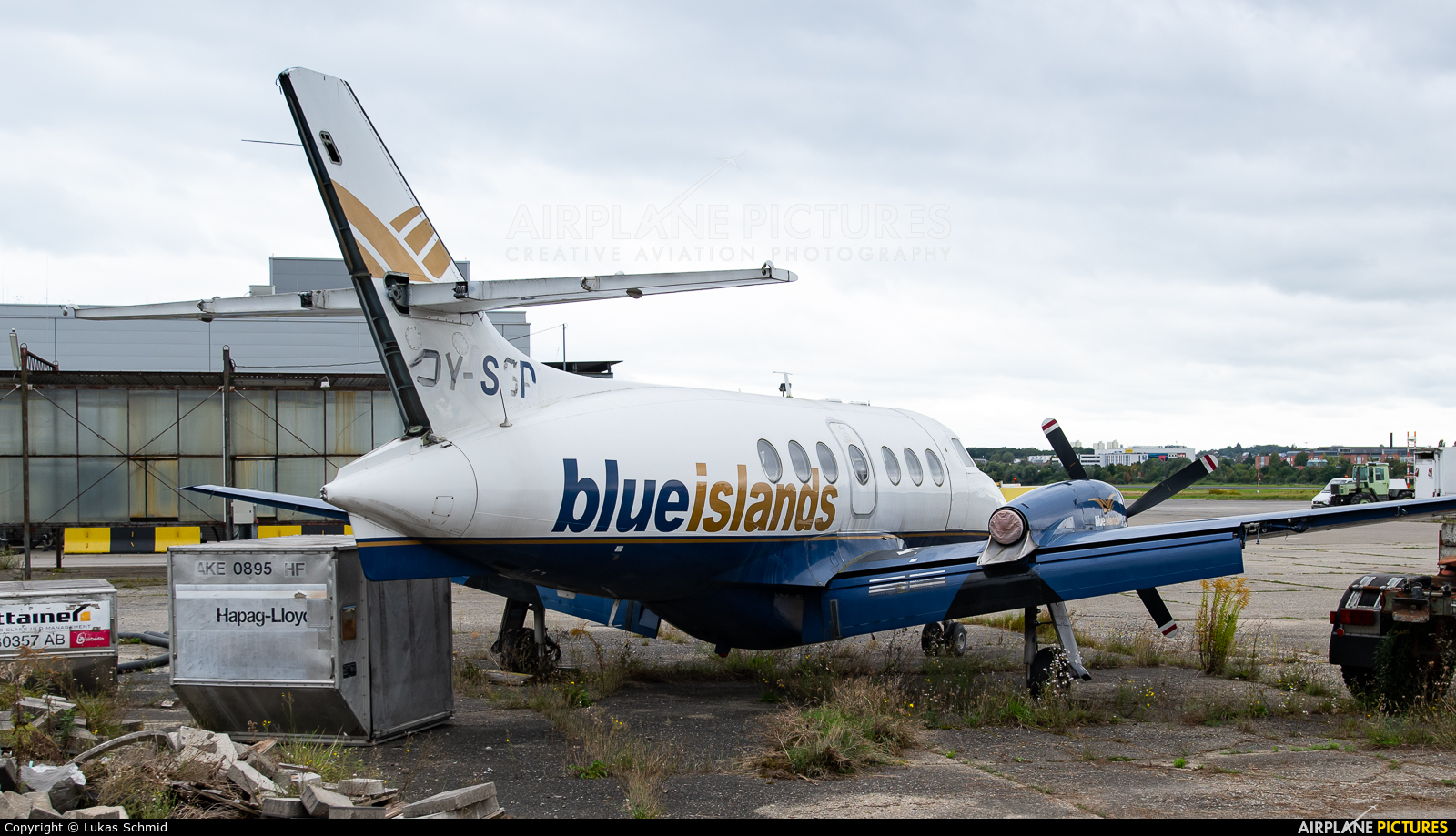 Blue Islands OY-SGP aircraft at Friedrichshafen