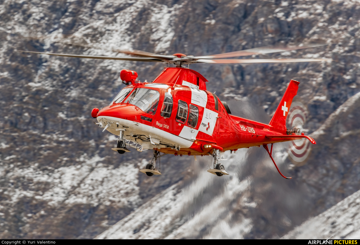REGA Swiss Air Ambulance  HB-ZRS aircraft at Axalp - Ebenfluh Range