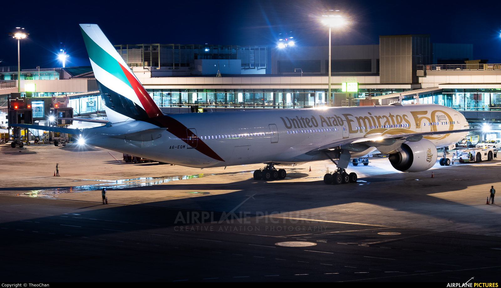Emirates Airlines A6-EQM aircraft at Singapore - Changi