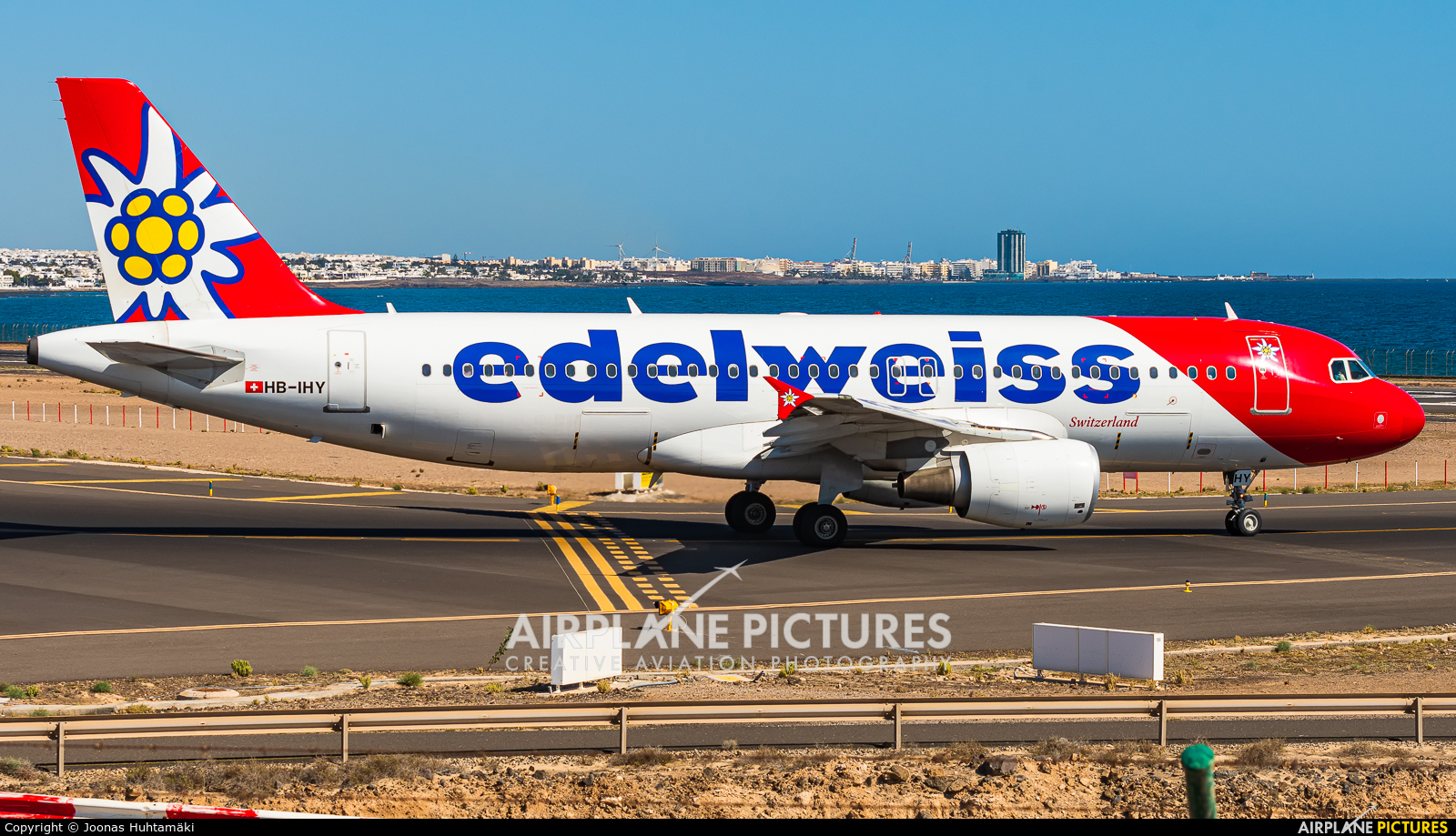 Edelweiss HB-IHY aircraft at Lanzarote - Arrecife