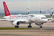 Rare visit of Honeywell 757 at Brussels title=