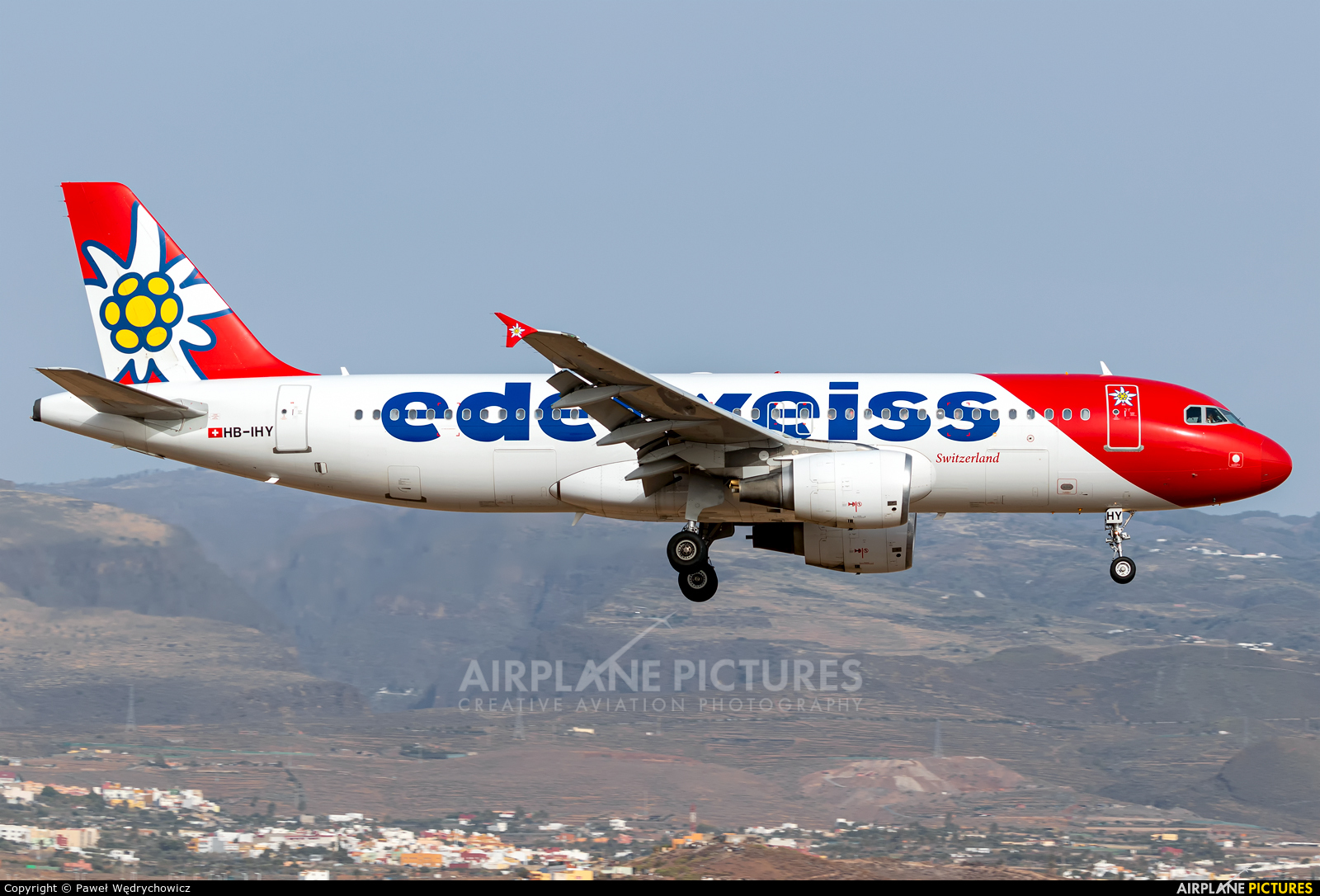 Edelweiss HB-IHY aircraft at Aeropuerto de Gran Canaria
