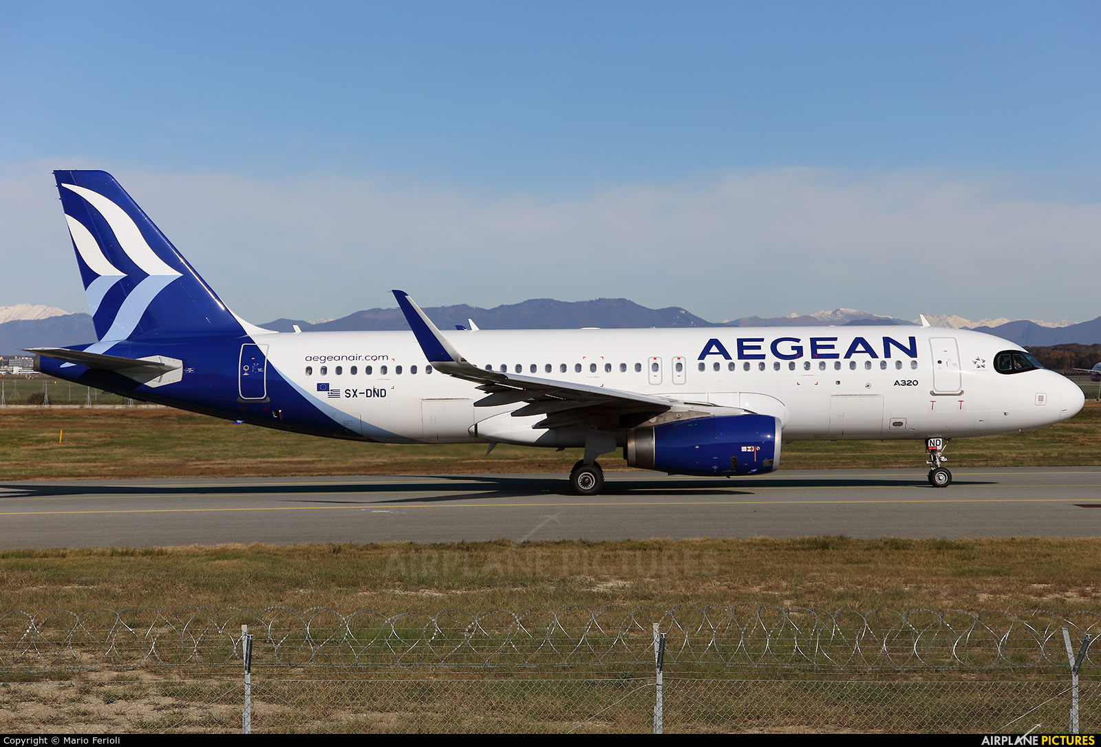 Aegean Airlines SX-DND aircraft at Milan - Malpensa