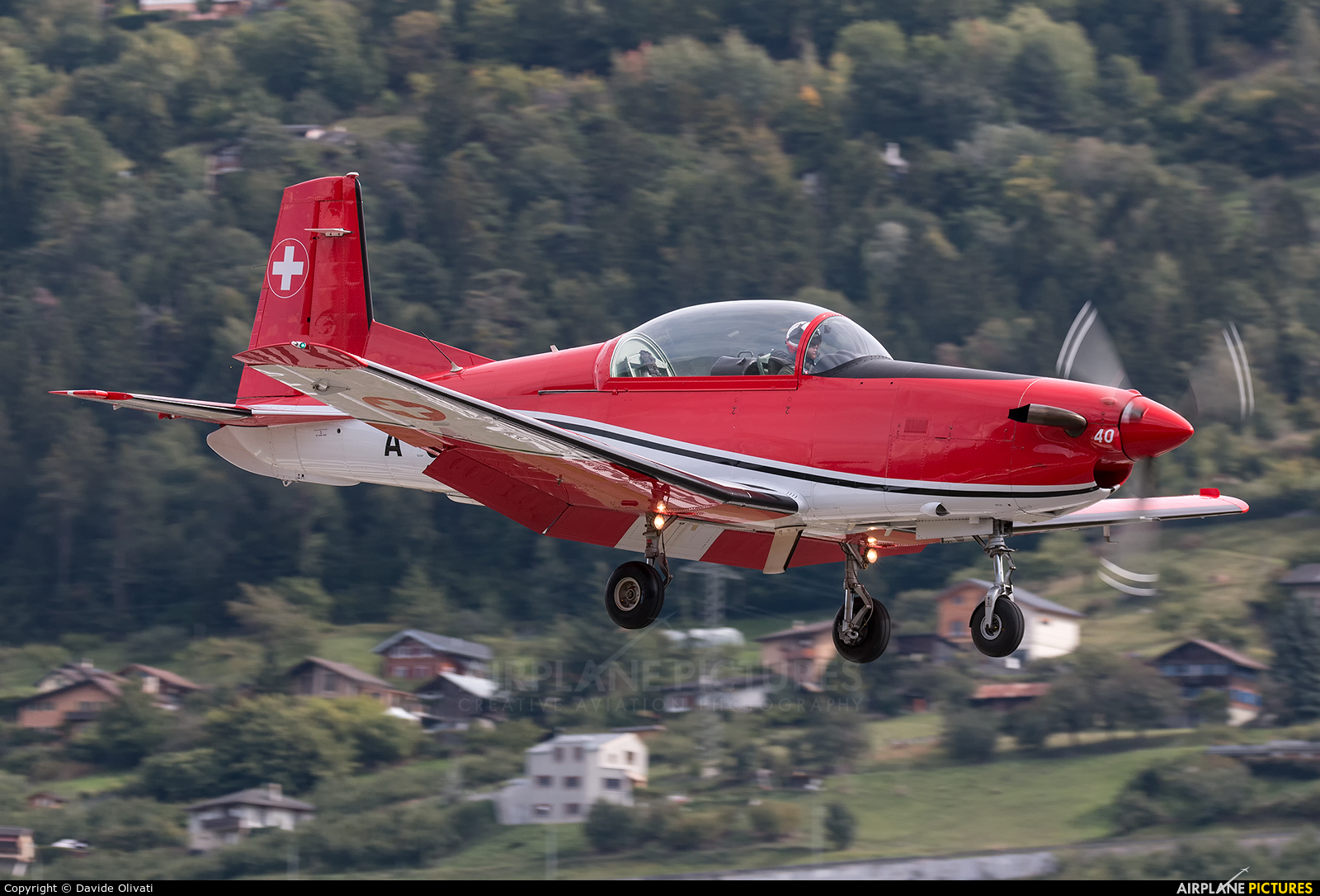 Switzerland - Air Force: PC-7 Team A-940 aircraft at Sion