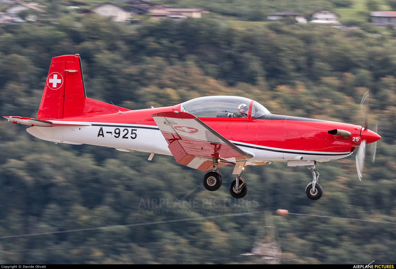 Switzerland - Air Force: PC-7 Team A-925 aircraft at Sion