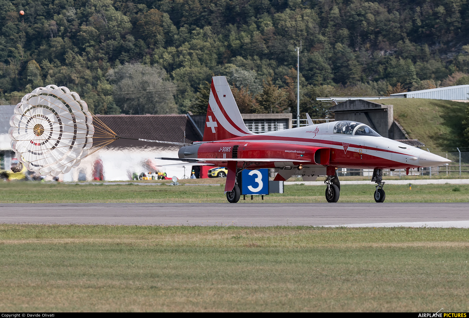Switzerland - Air Force: Patrouille Suisse J-3085 aircraft at Sion
