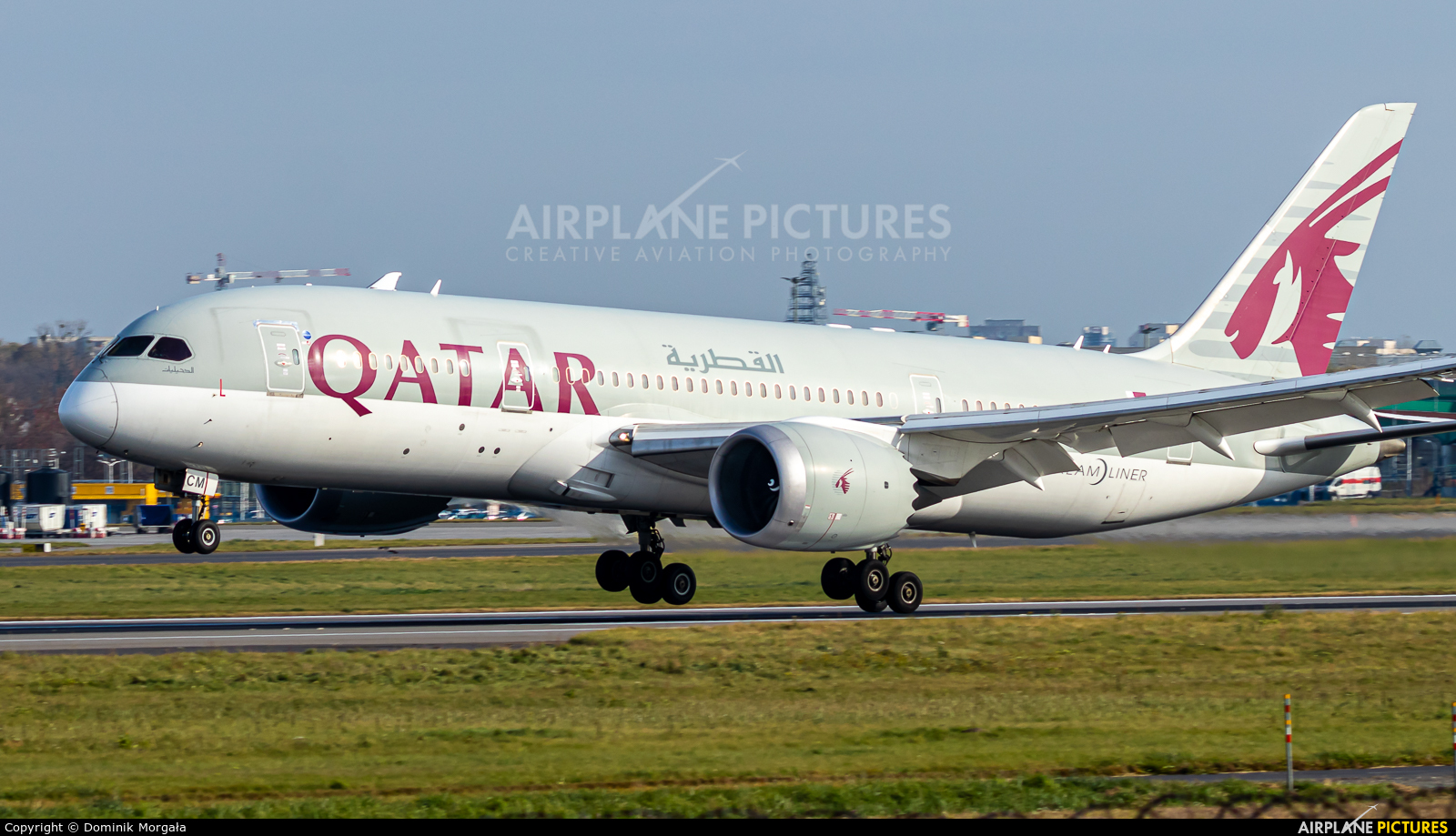 Qatar Airways A7-BCM aircraft at Warsaw - Frederic Chopin