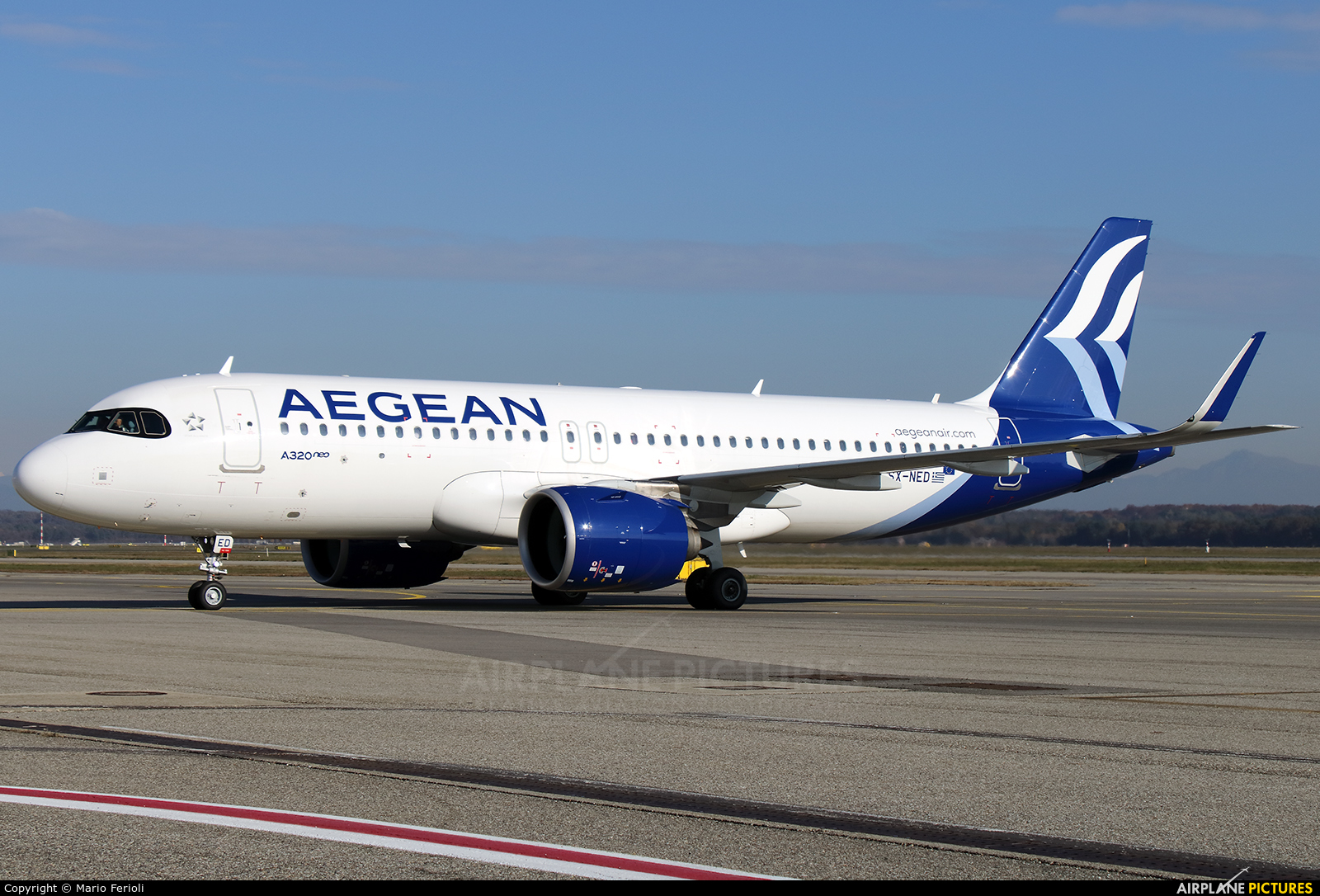 Aegean Airlines SX-NED aircraft at Milan - Malpensa