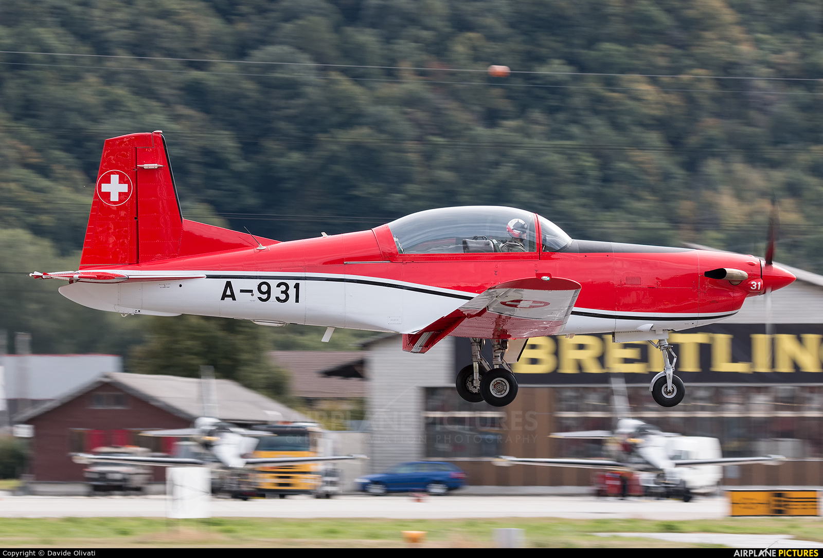 Switzerland - Air Force: PC-7 Team A-931 aircraft at Sion