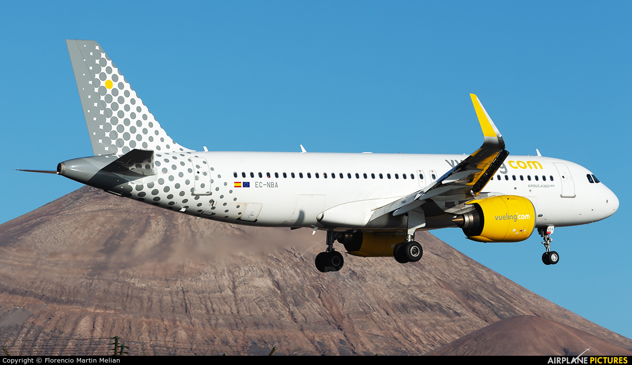 Vueling Airlines EC-NBA aircraft at Lanzarote - Arrecife