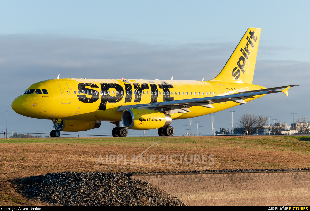 Spirit Airlines N536NK aircraft at Manchester – Boston Regional