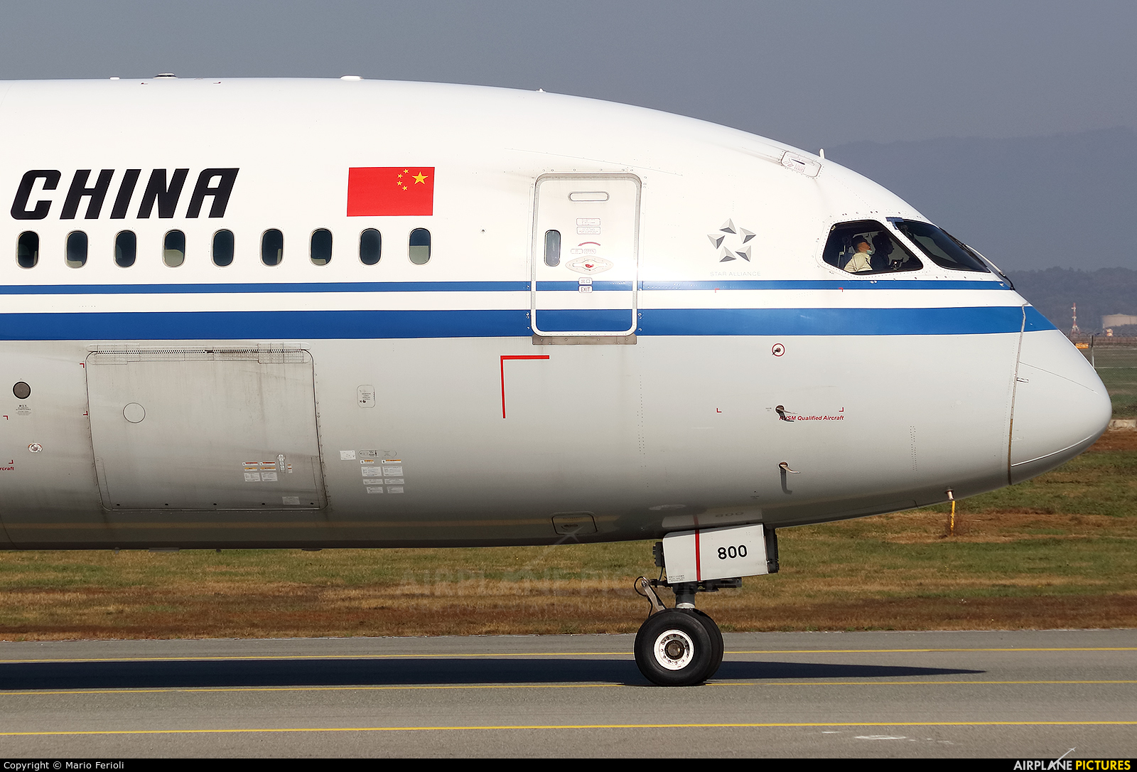 Air China B-7800 aircraft at Milan - Malpensa