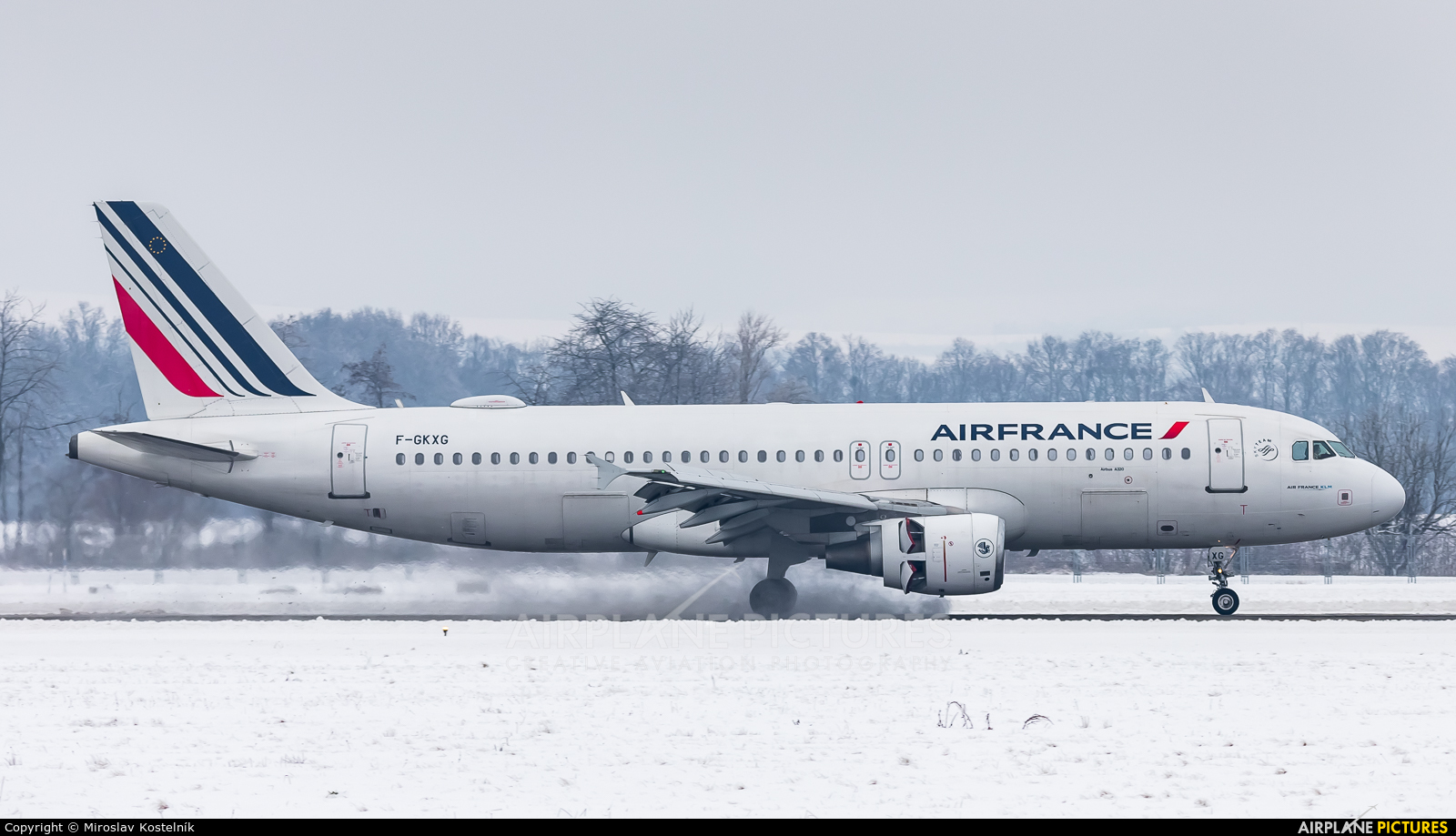 Air France F-GKXG aircraft at Ostrava Mošnov