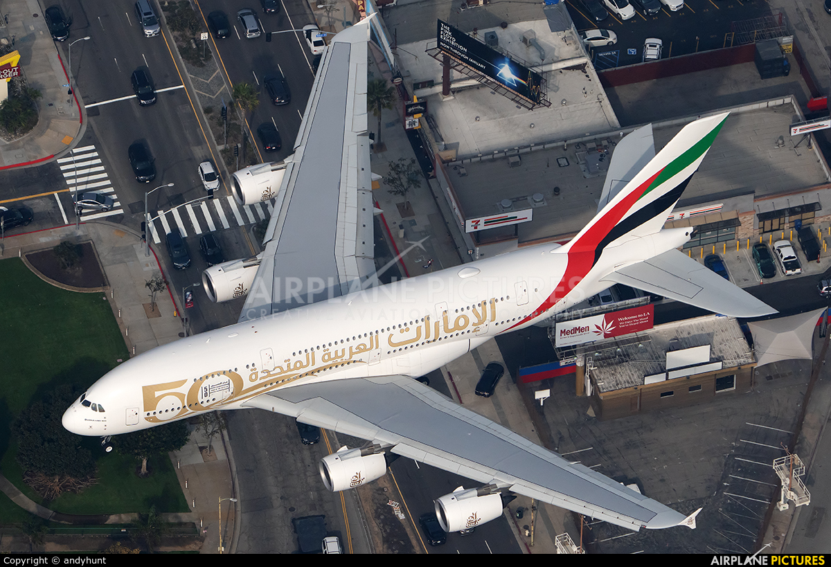Emirates Airlines A6-EVG aircraft at Los Angeles Intl
