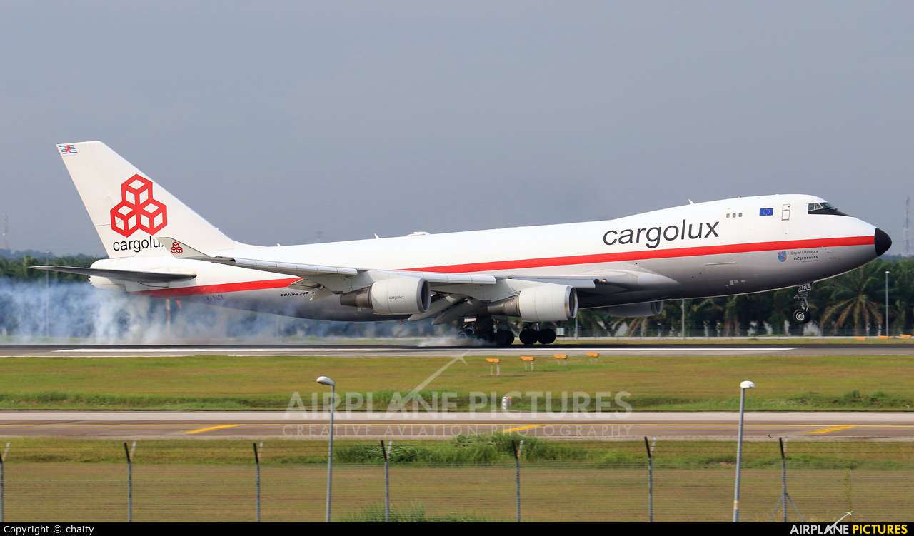 Cargolux LX-NCL aircraft at Kuala Lumpur Intl