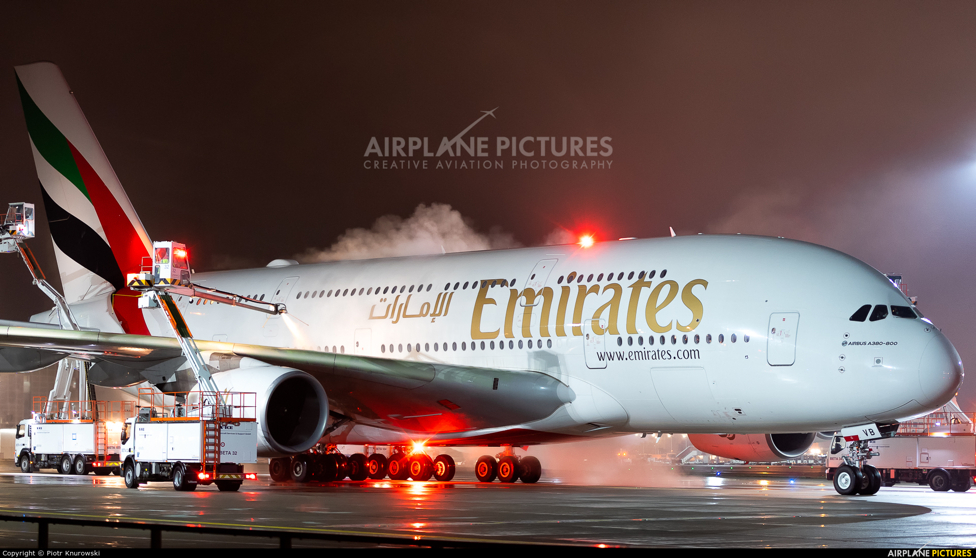 Emirates Airlines A6-EVB aircraft at Frankfurt