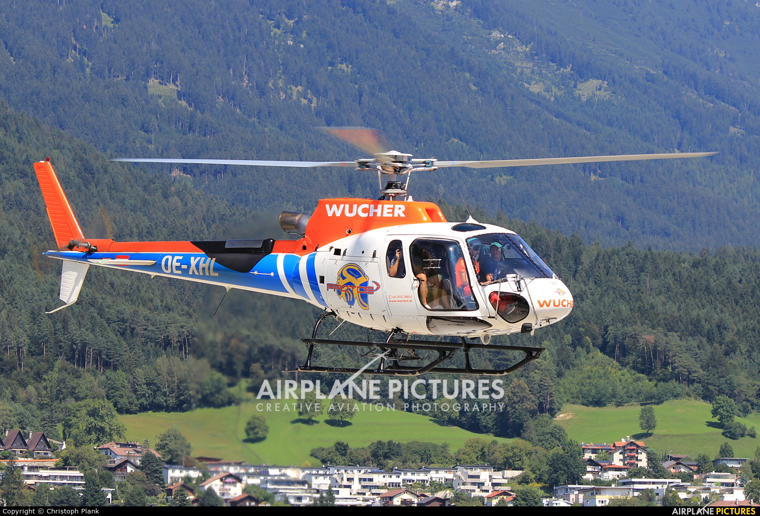 Wucher Helicopter OE-XHL aircraft at Innsbruck