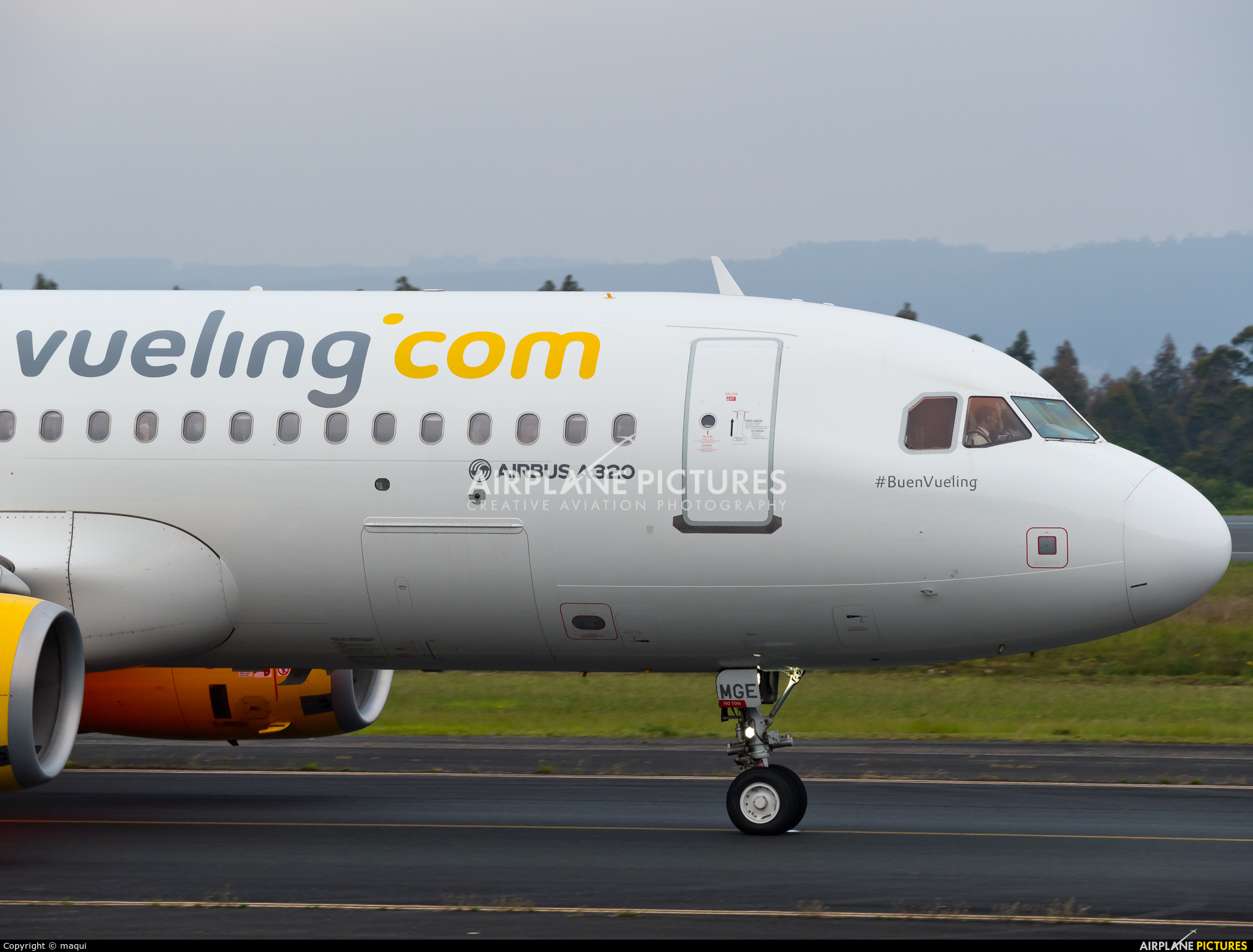 Vueling Airlines EC-MGE aircraft at Santiago de Compostela