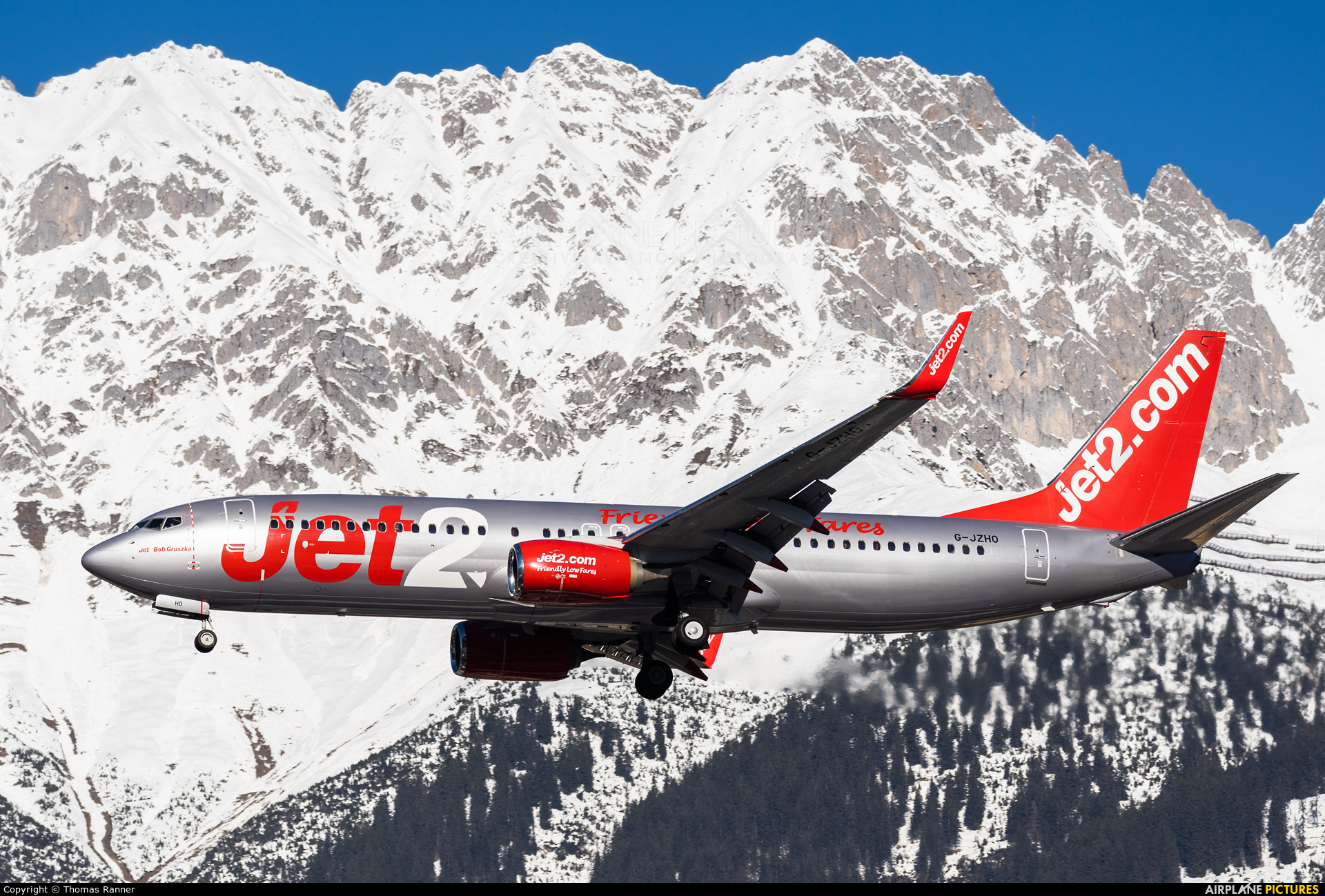 Jet2 G-JZHO aircraft at Innsbruck