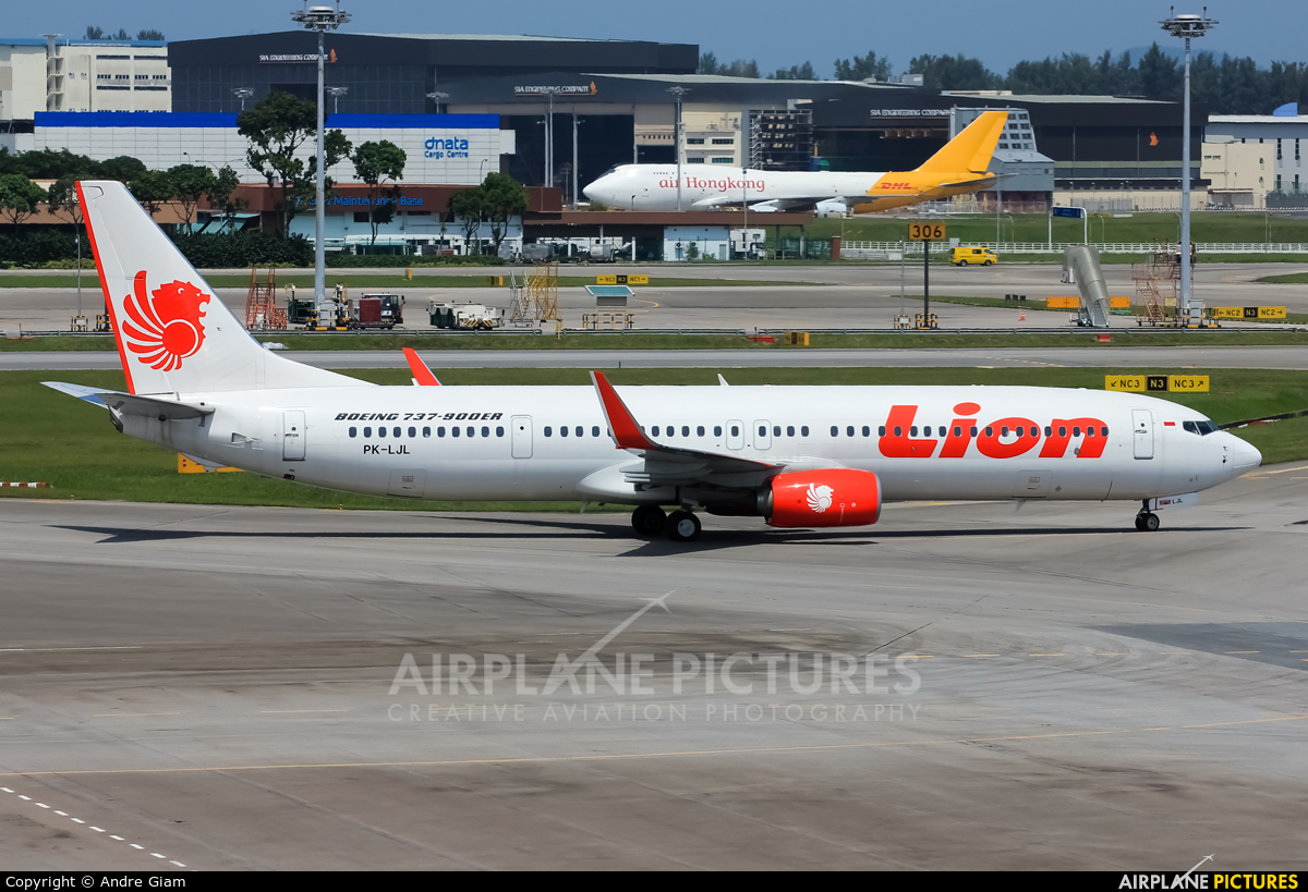 Lion Airlines PK-LJL aircraft at Singapore - Changi