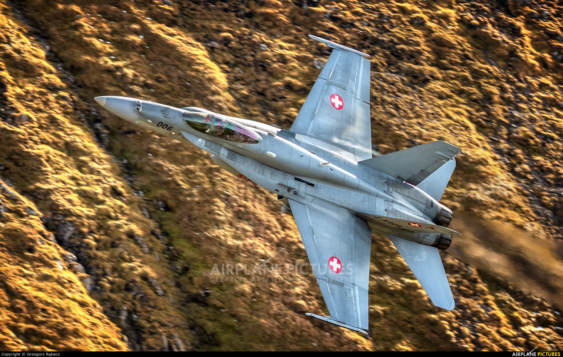 Switzerland - Air Force J-5006 aircraft at Axalp - Ebenfluh Range