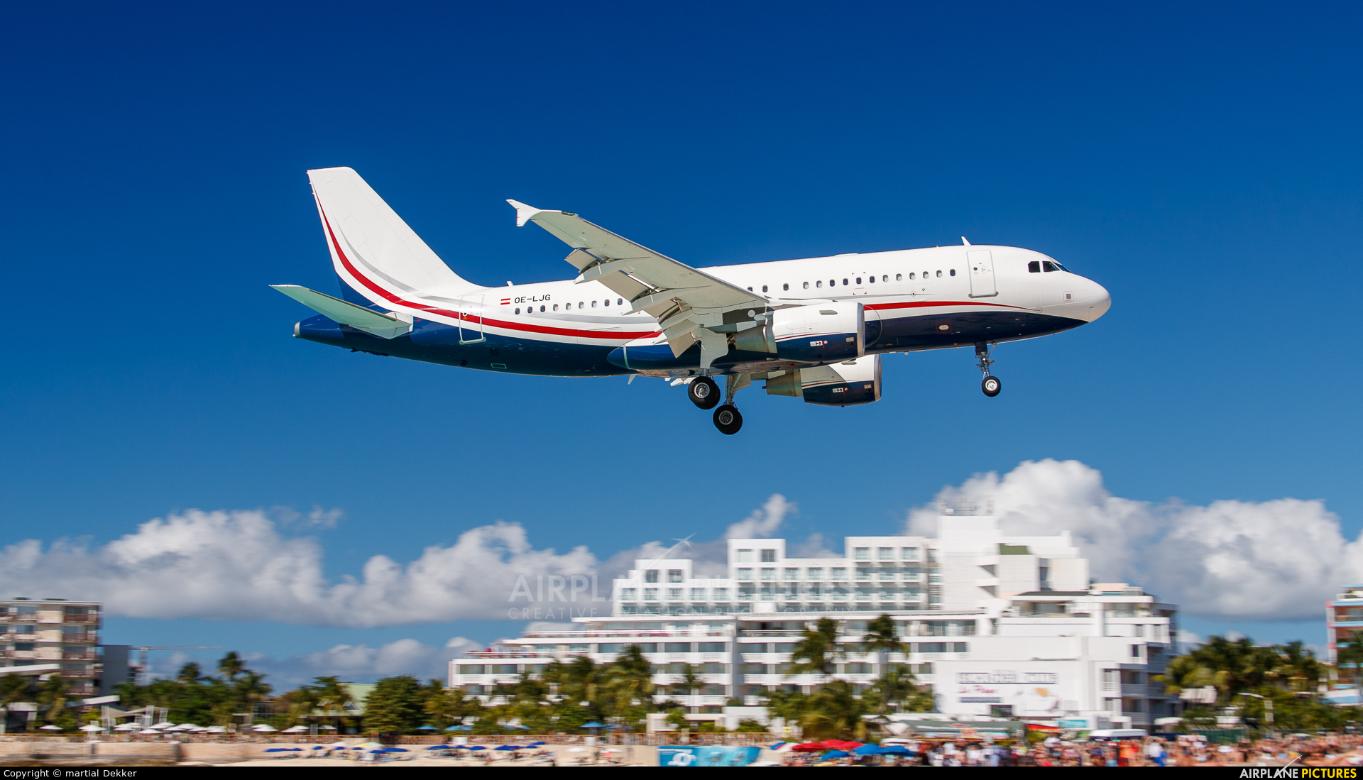 MJet Aviation OE-LJG aircraft at Sint Maarten - Princess Juliana Intl