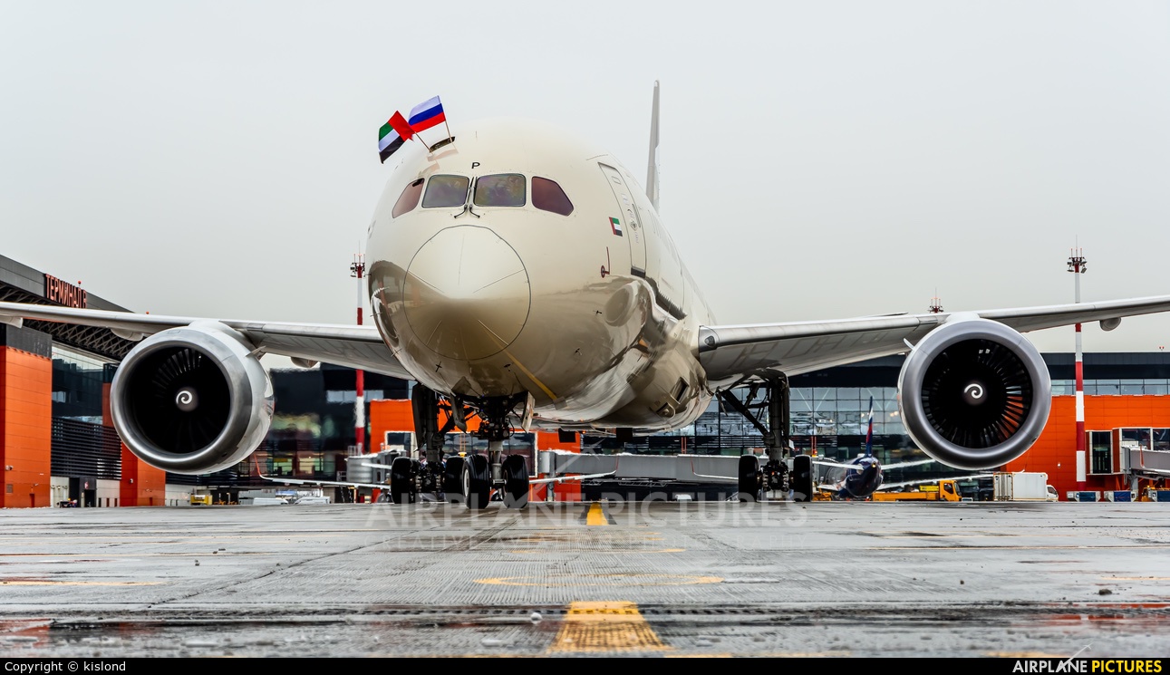 Etihad Airways A6-BLP aircraft at Moscow - Sheremetyevo
