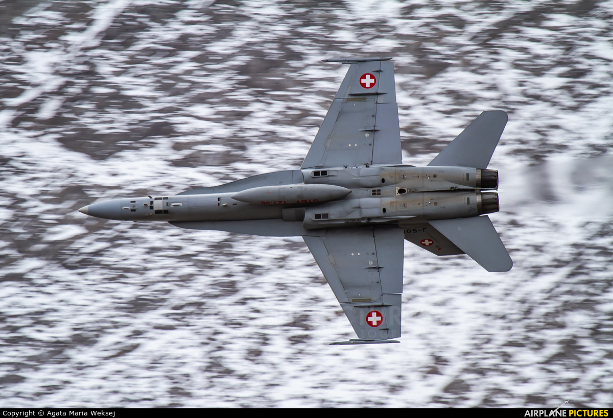 Switzerland - Air Force J-5008 aircraft at Axalp - Ebenfluh Range