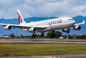 Qatari Airbus A340 visited San Jose title=