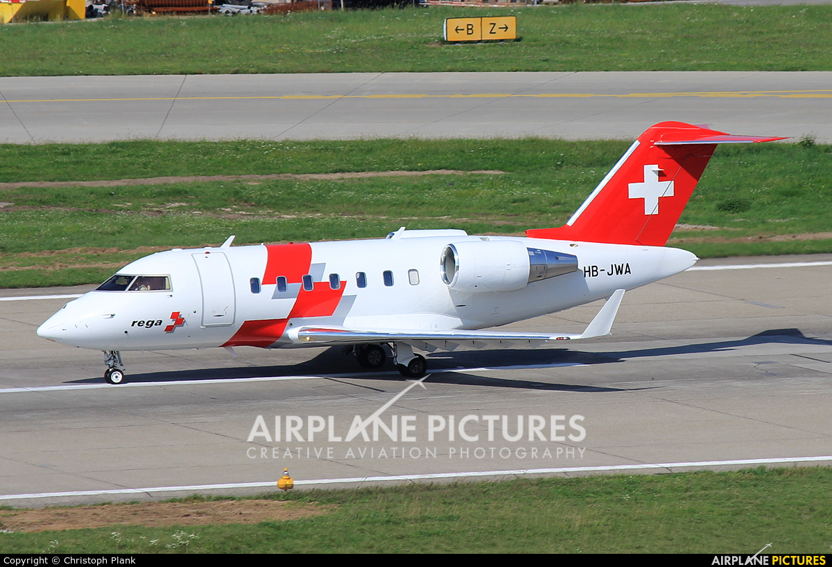 REGA Swiss Air Ambulance  HB-JWA aircraft at Zurich